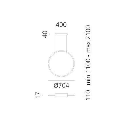 Artemide Discovery vertikální 70 - bronz - RGBW - Bluetooth 1992360APP