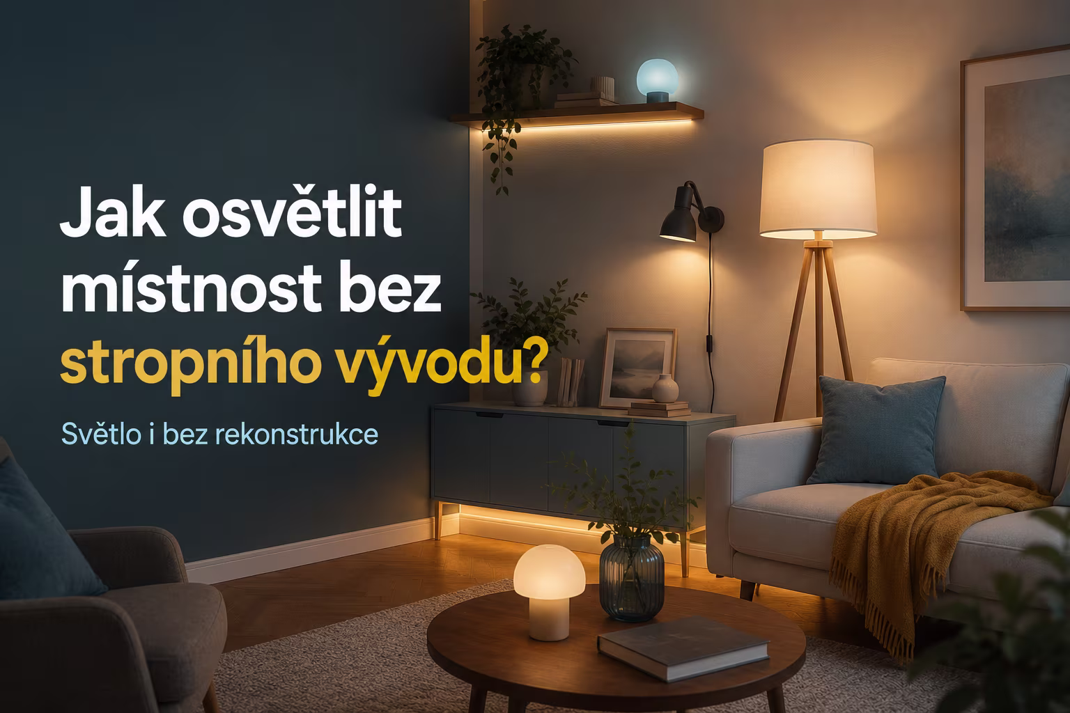 Jak osvětlit místnost bez stropního vývodu