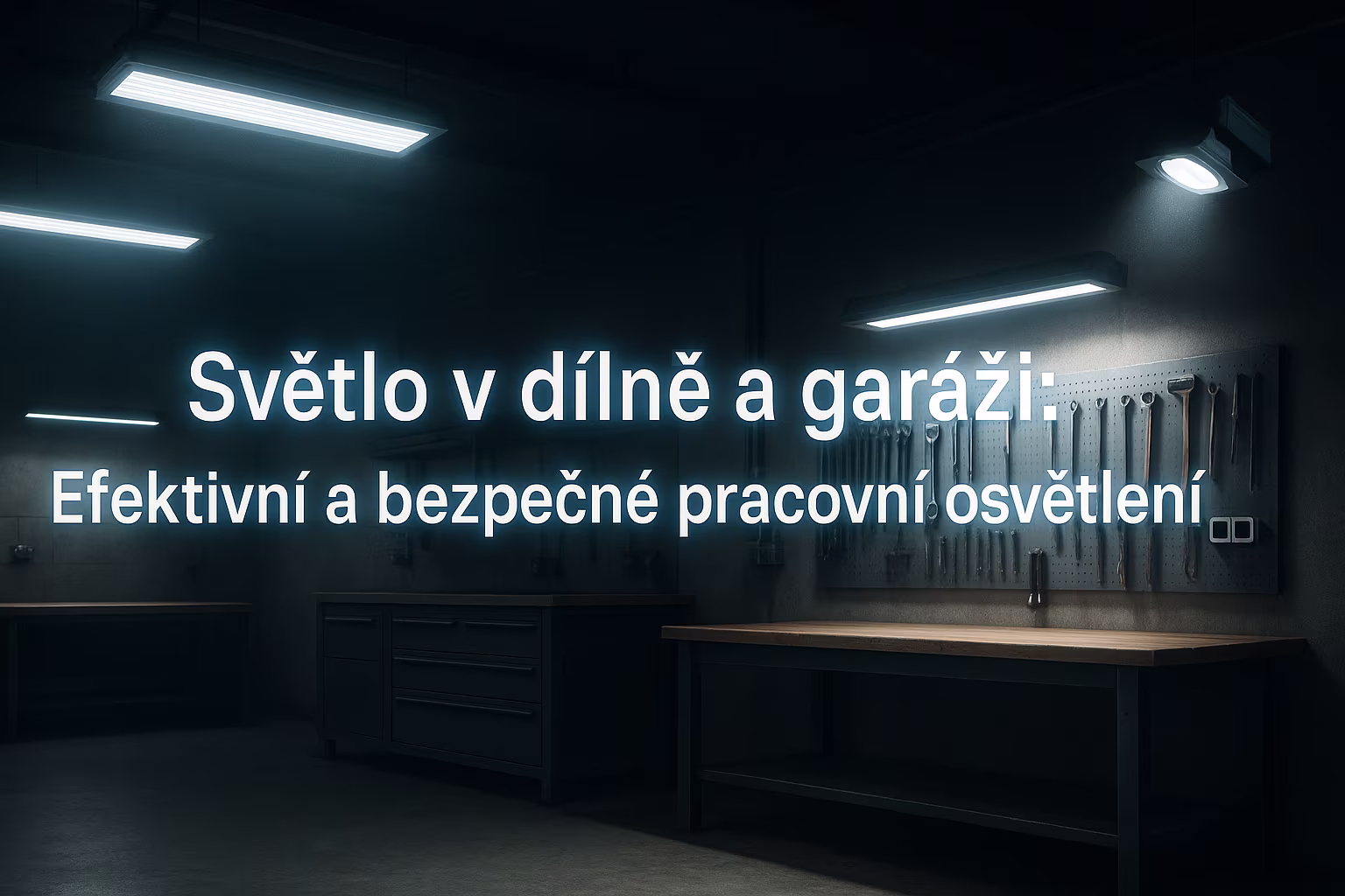 Světlo v dílně a garáži