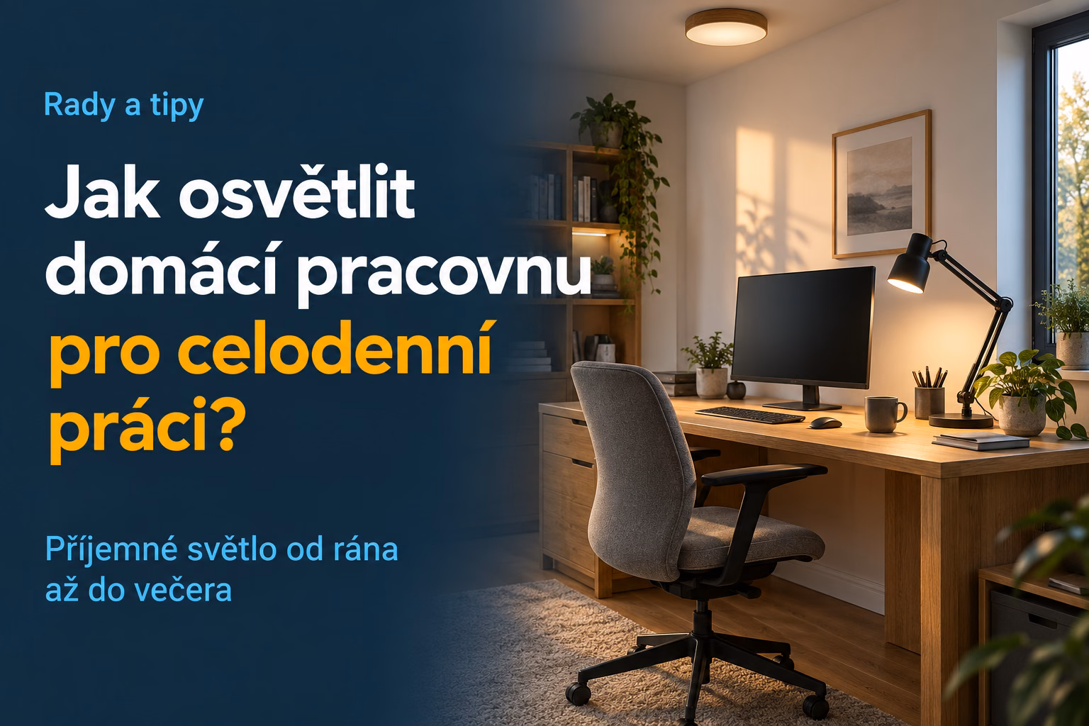 Jak osvětlit domácí pracovnu pro celodenní práci