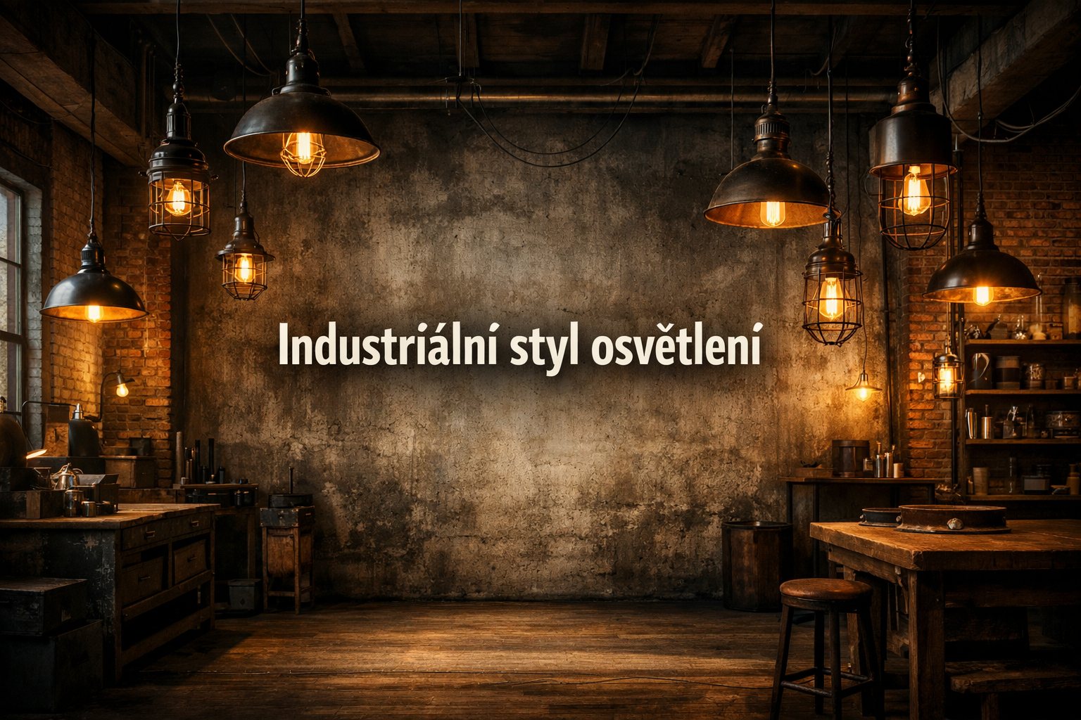 Industriální styl osvětlení