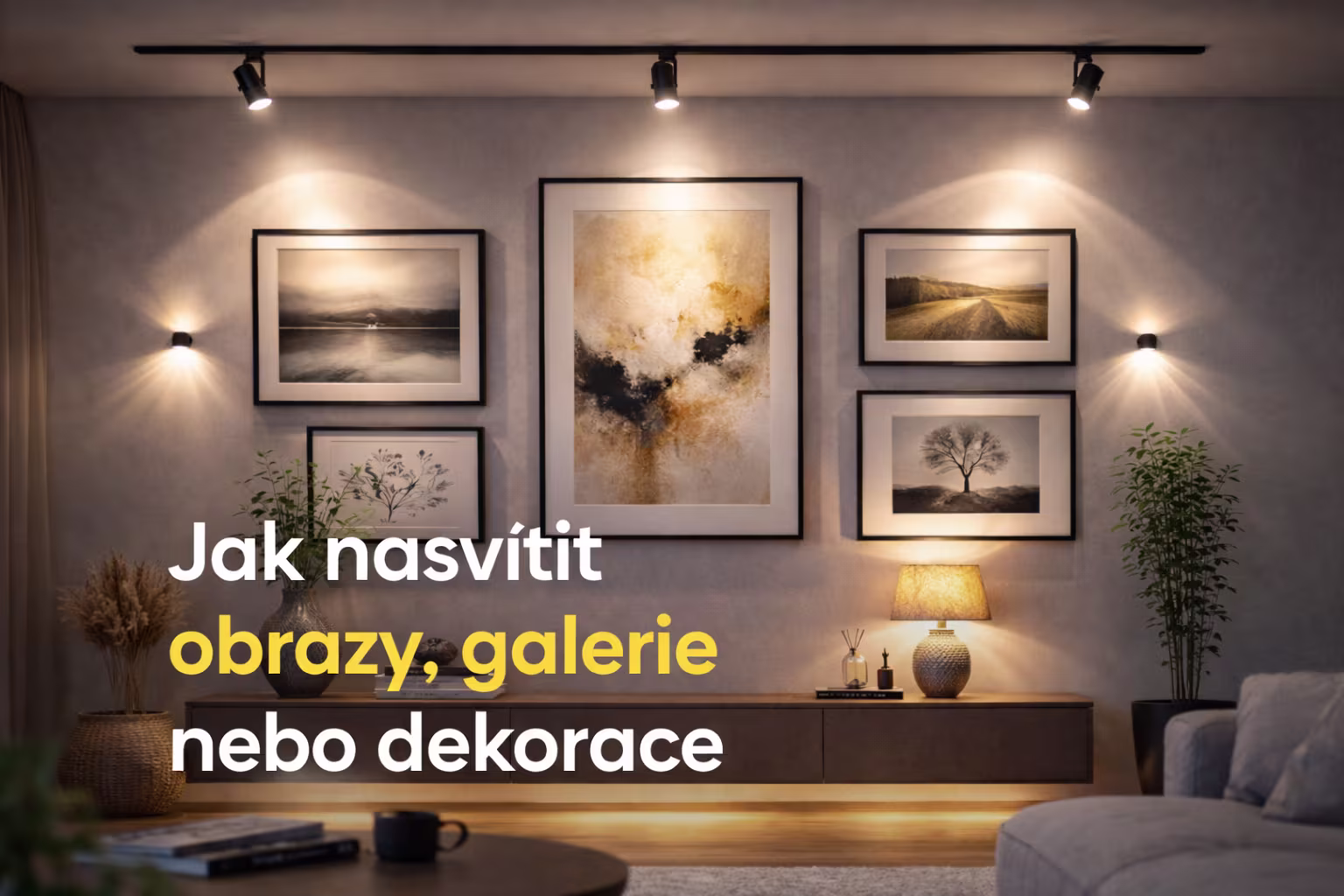 Jak nasvítit obrazy, galerie nebo dekorace na stěně