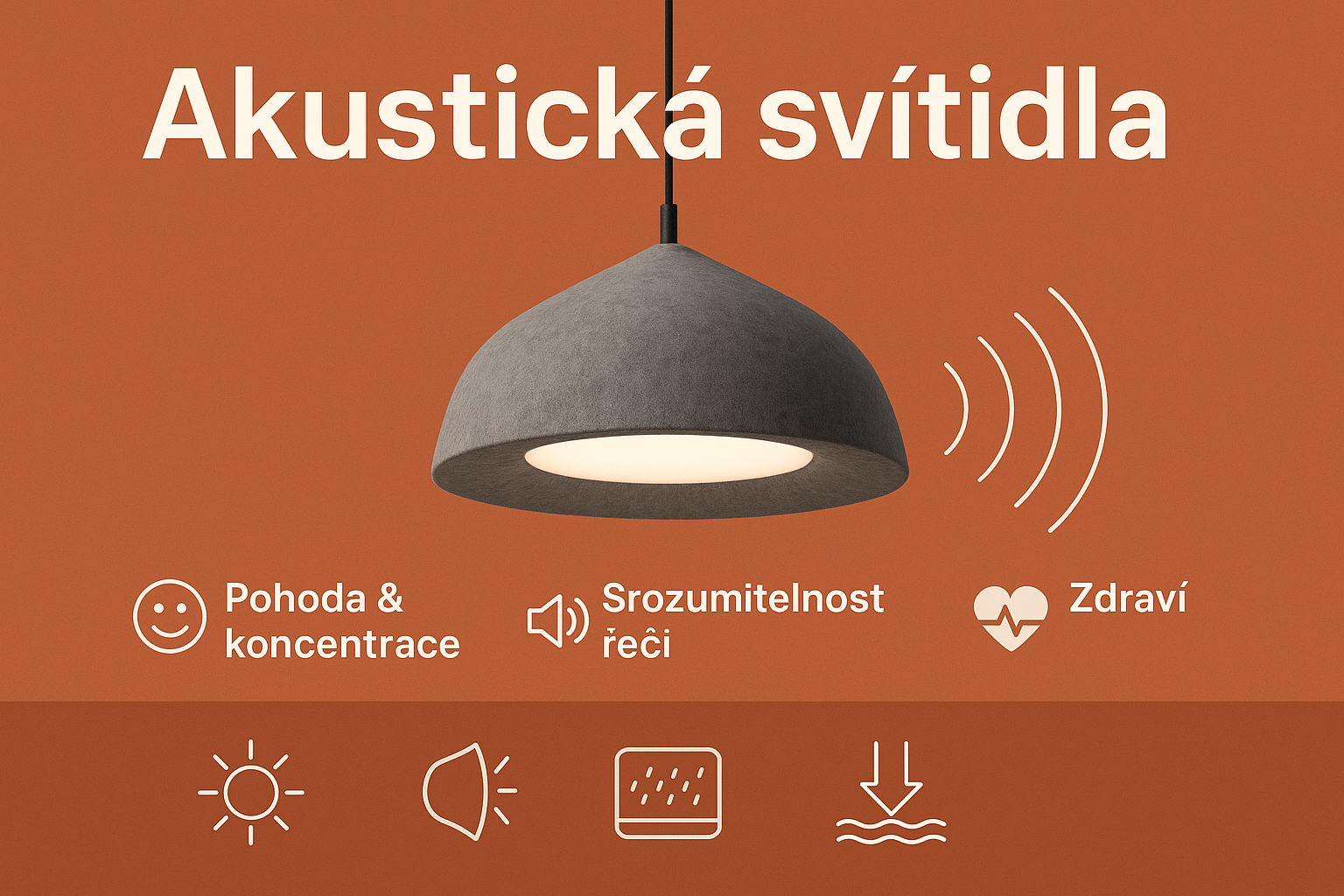 Akustická svítidla – klidnější prostor díky světlu a zvukové pohodě