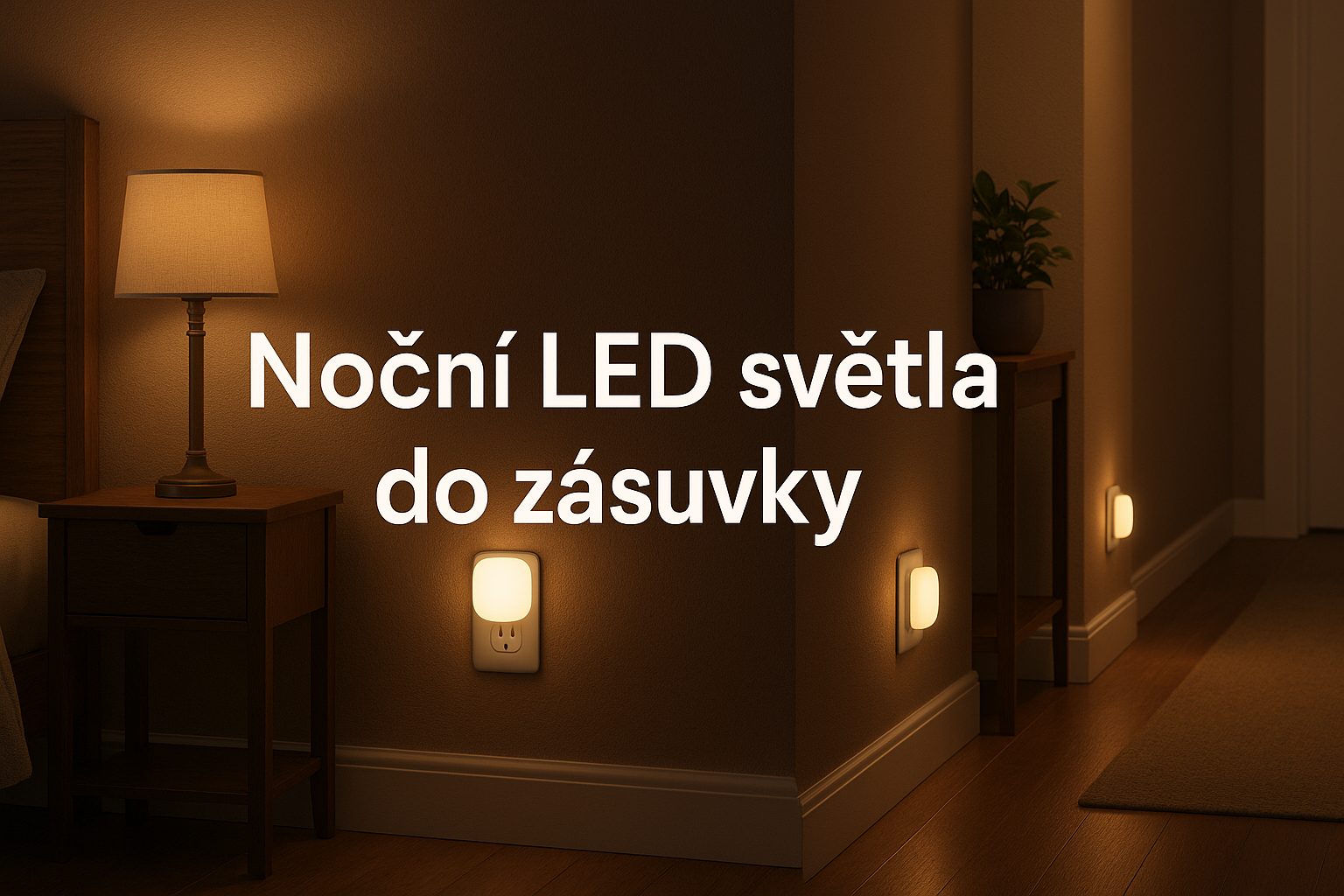 Noční LED světla do zásuvky: praktický pomocník do ložnice i chodby