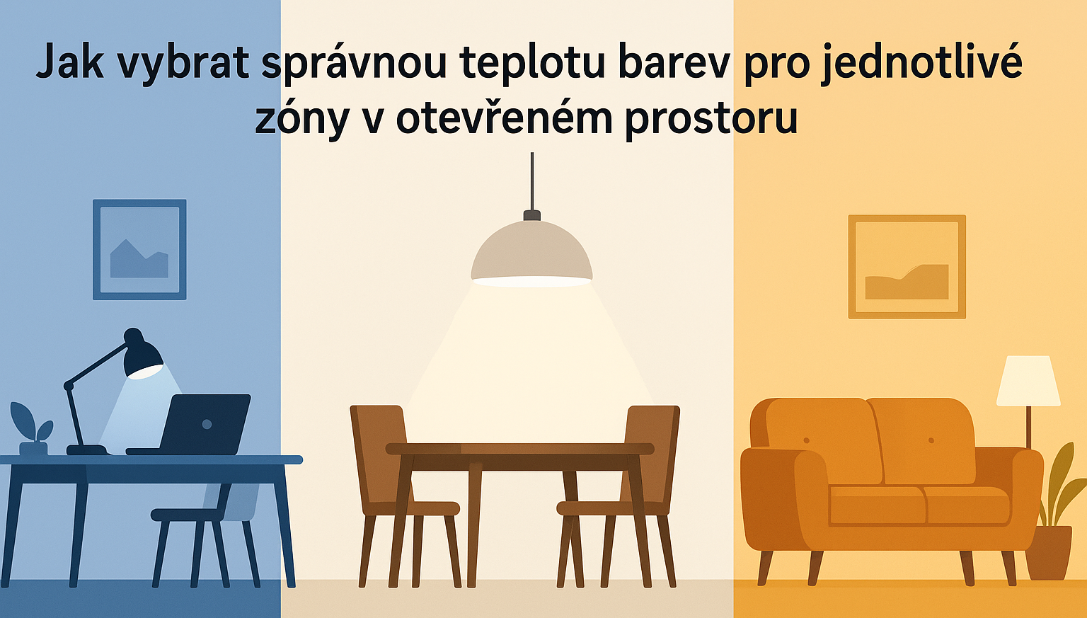 Jak vybrat správnou teplotu barev pro jednotlivé zóny v otevřeném prostoru