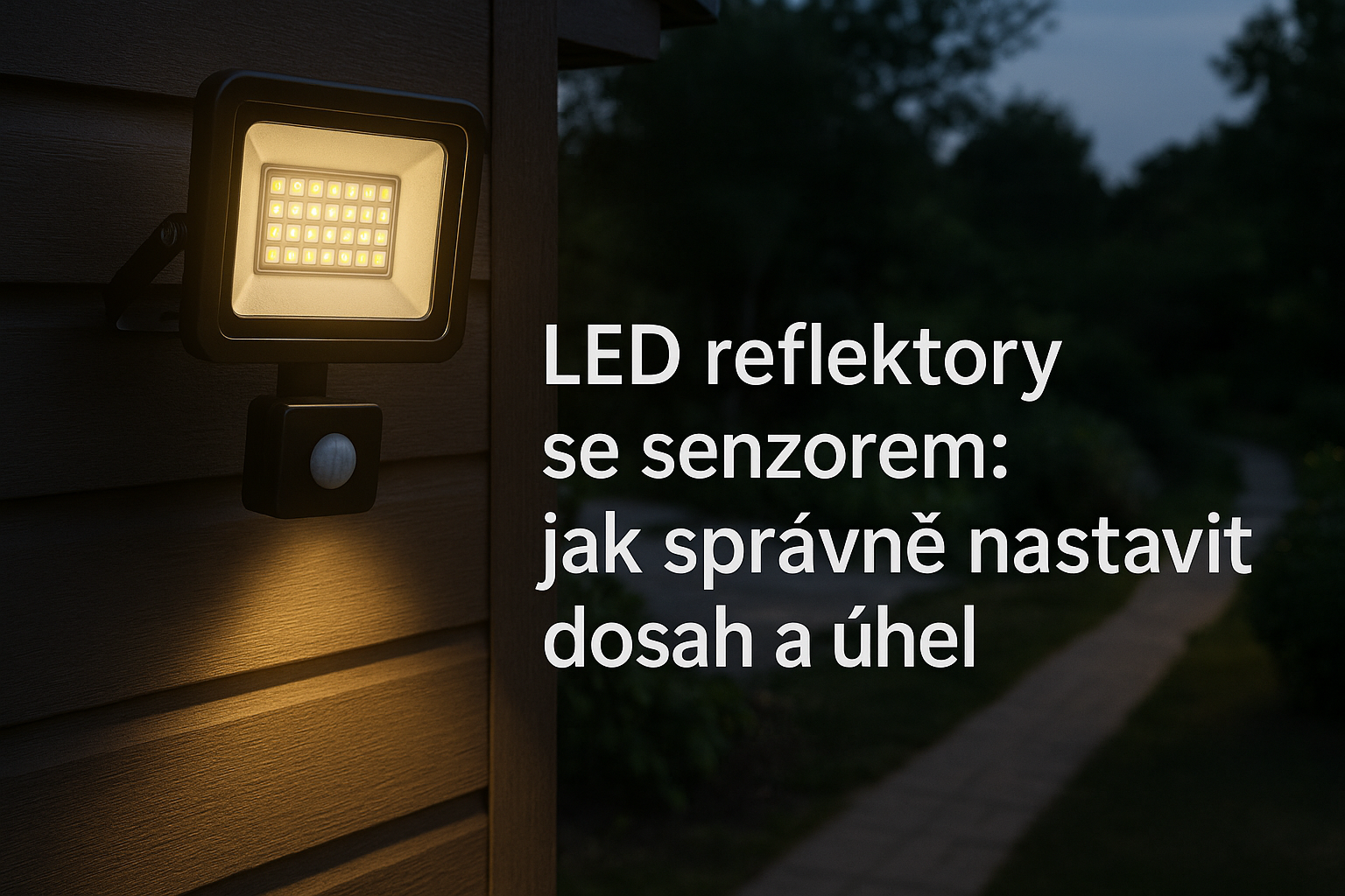 LED reflektory se senzorem: jak správně nastavit dosah a úhel
