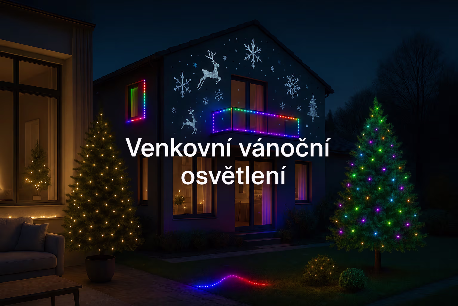 Venkovní vánoční osvětlení
