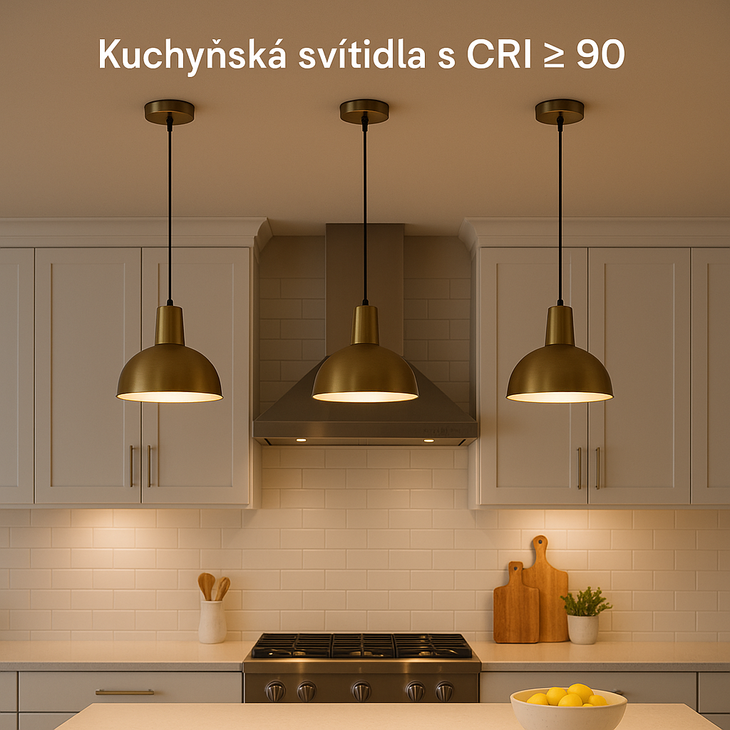 Svítidla do kuchyně s vysokým CRI