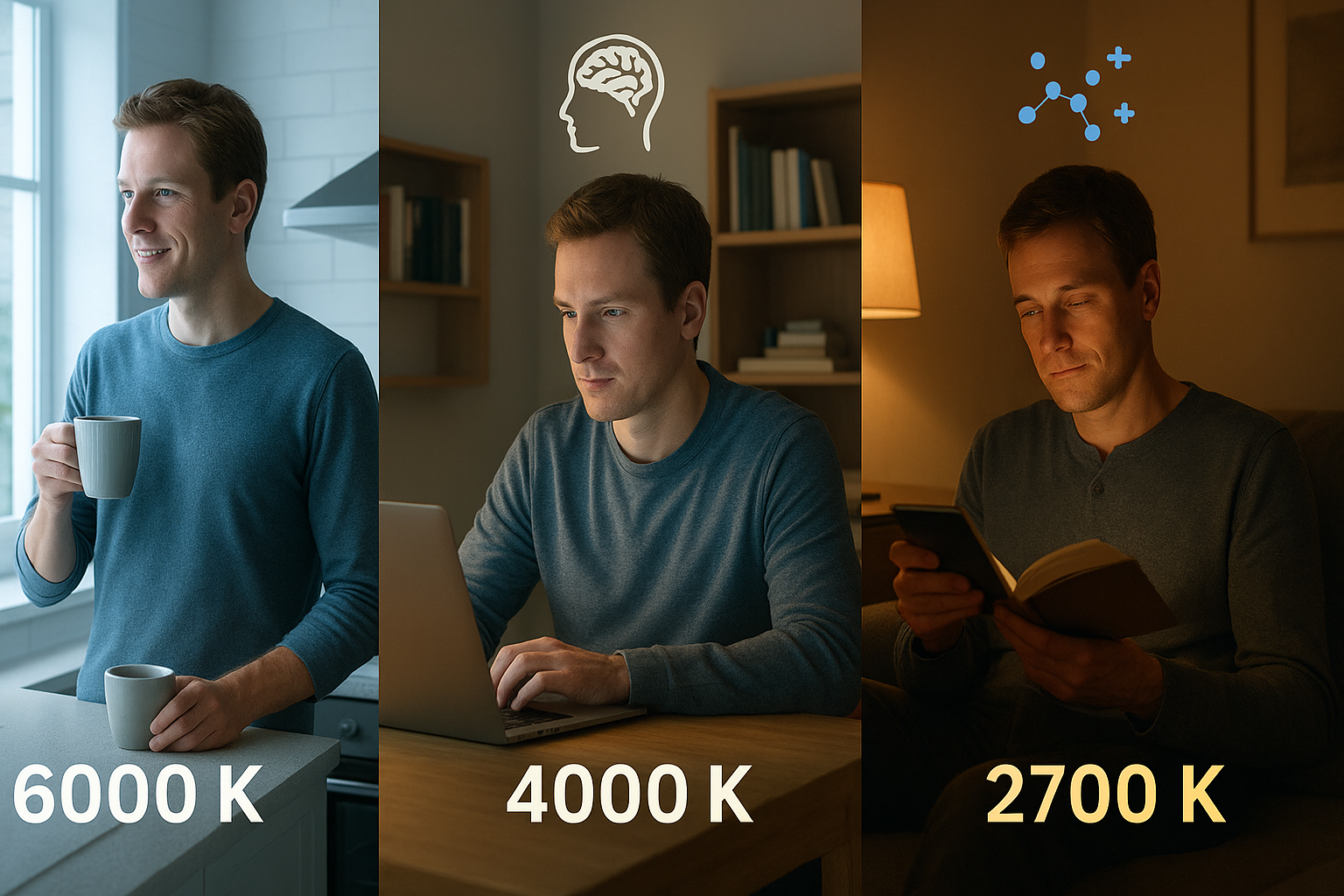 Melatonin - teplota barvy