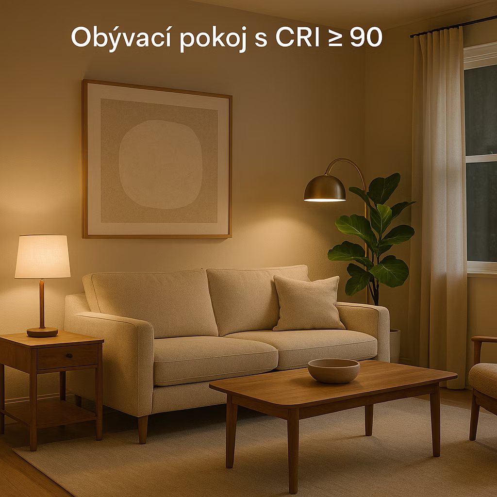 Svítidla do obývacího pokoje s vysokým CRI