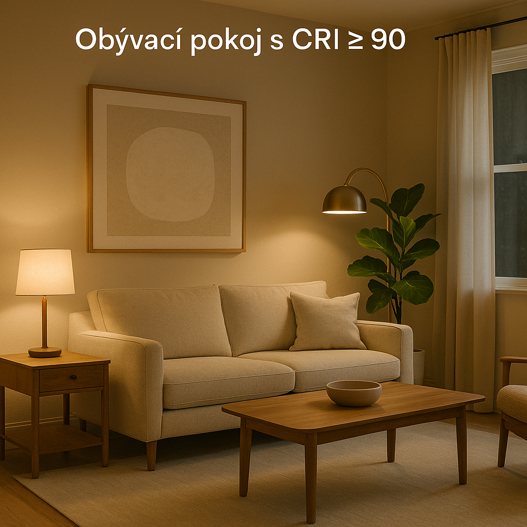 Svítidla do obývacího pokoje s vysokým CRI