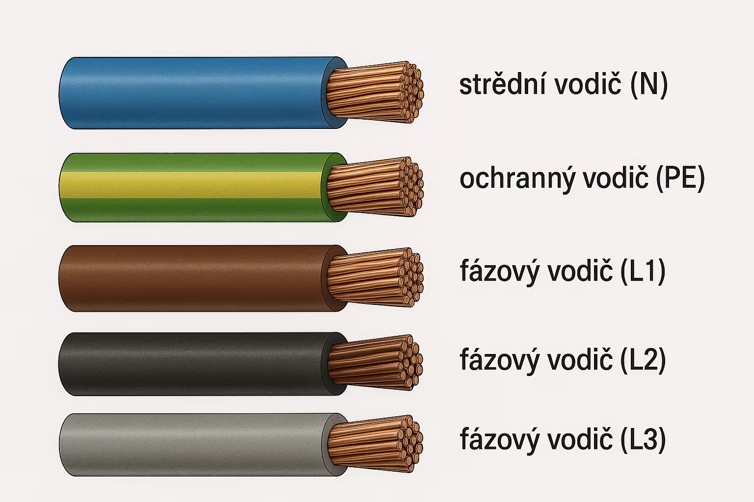 Označení vodičů dle normy ČSN
