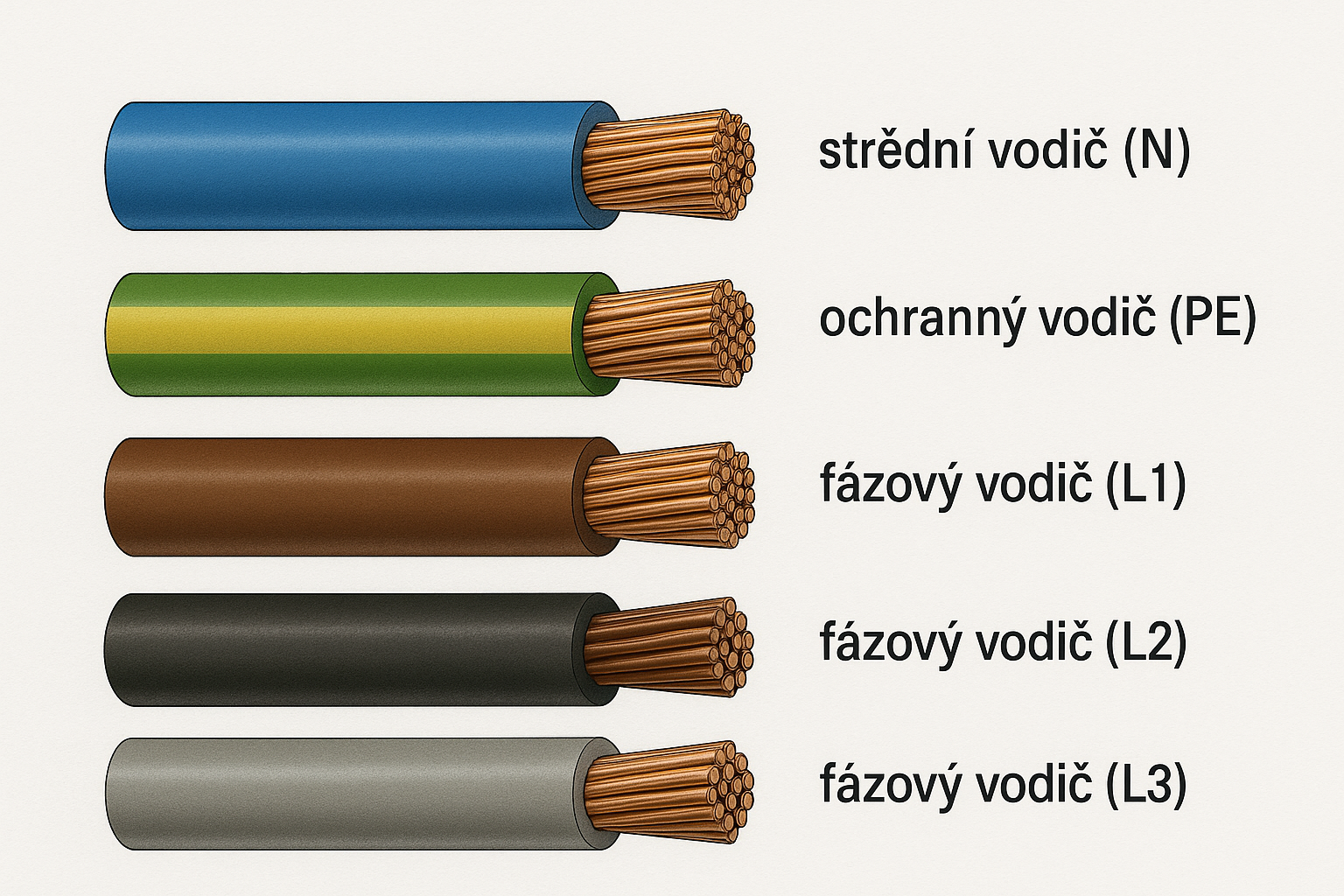 Označení vodičů dle normy ČSN