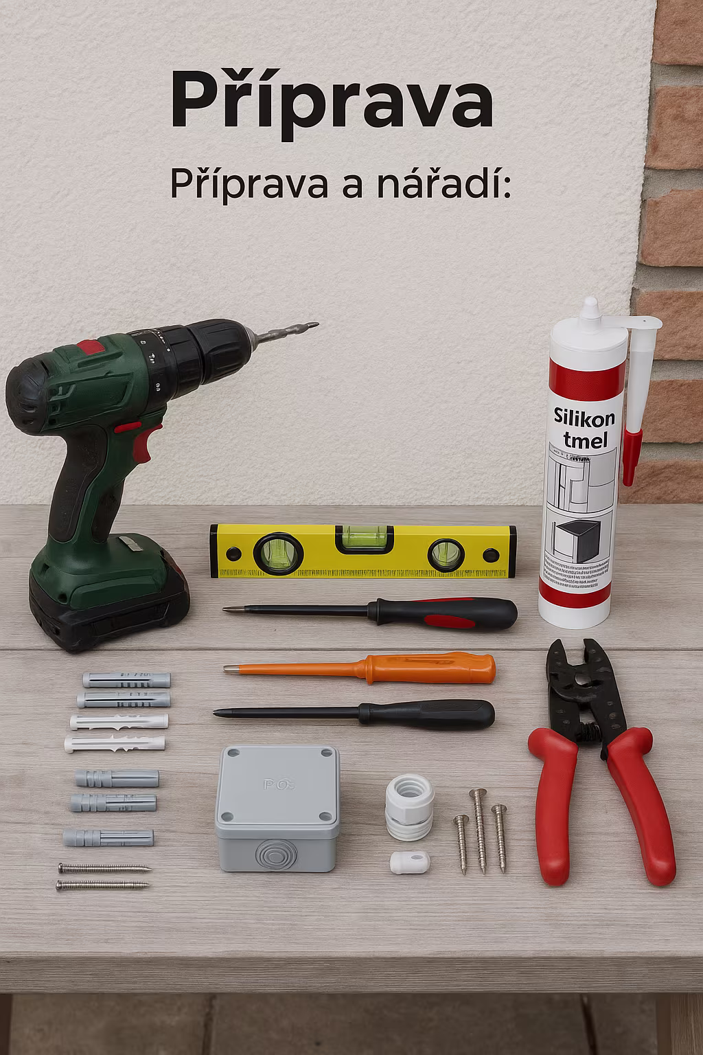 příprava a nářadí