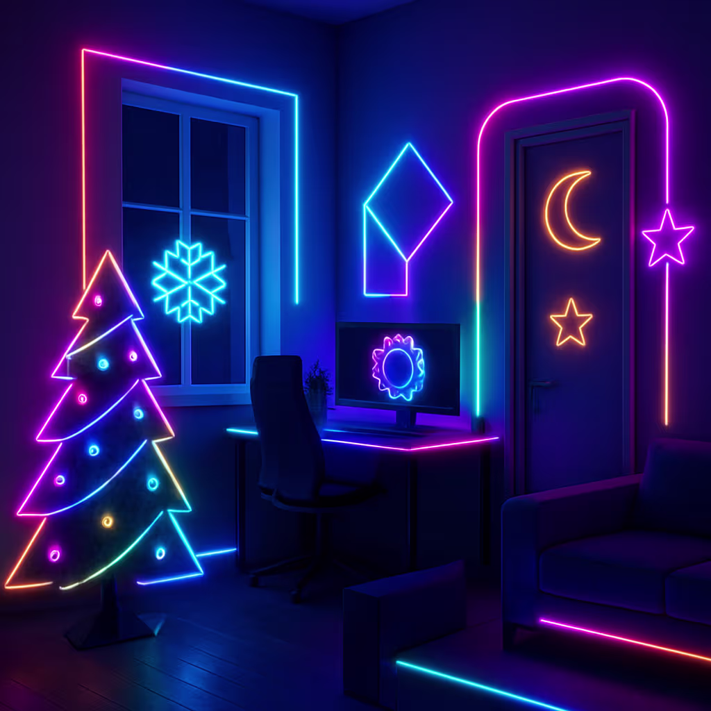 Vánoční chytré osvětlení - NEON