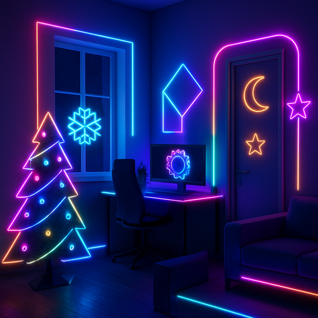 Vánoční chytré osvětlení - NEON
