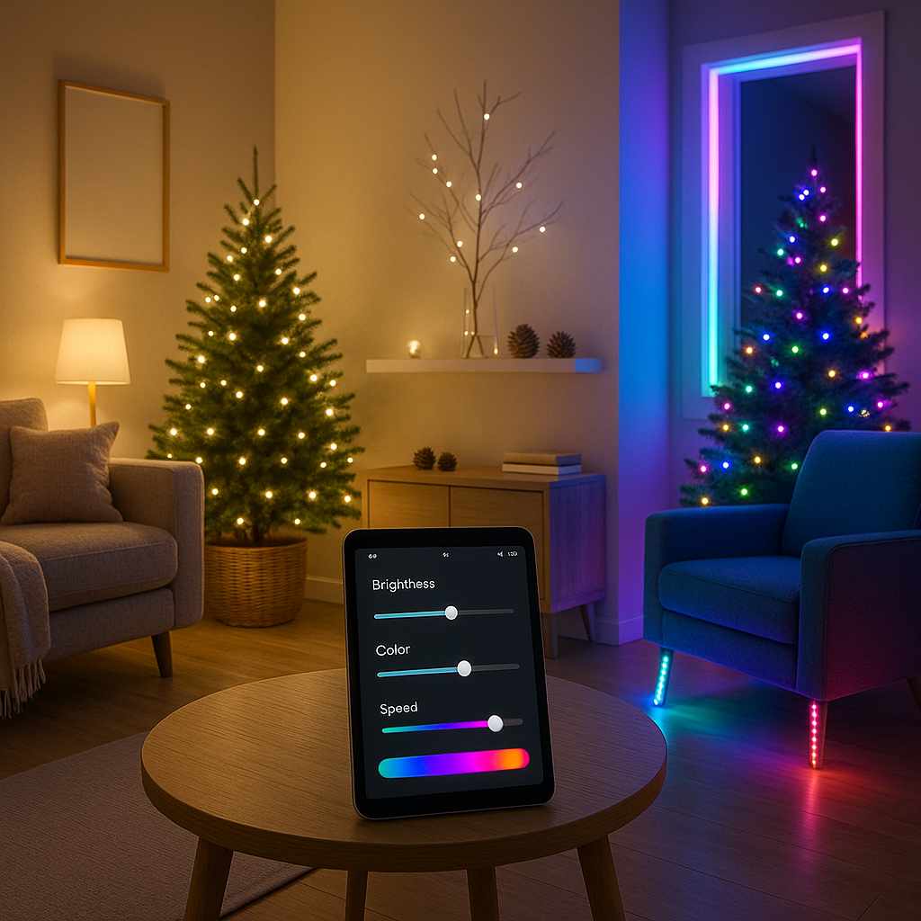 Vánoční chytré osvětlení - zóny