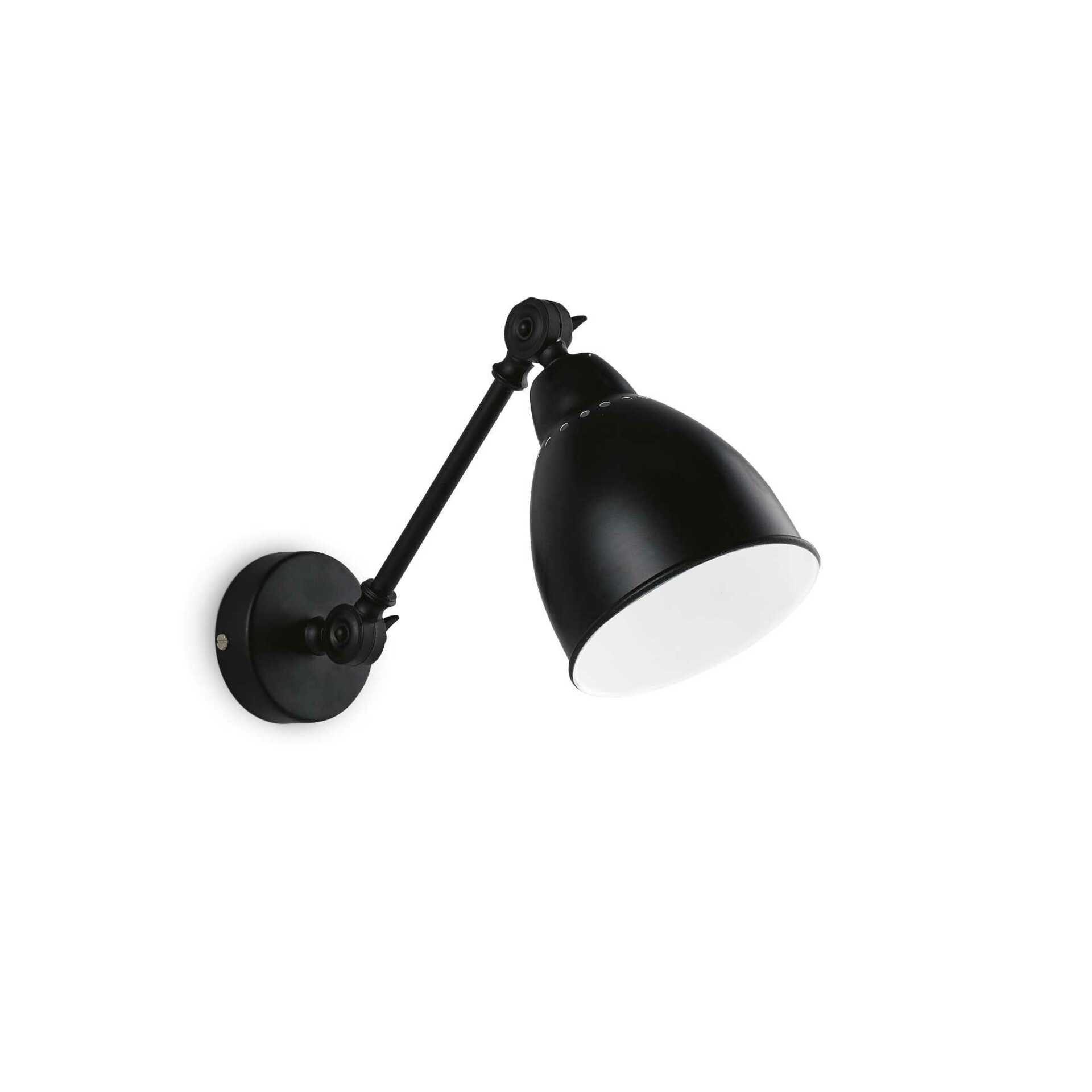 Ideal Lux NEWTON AP1 NERO LAMPA NÁSTĚNNÁ 027852