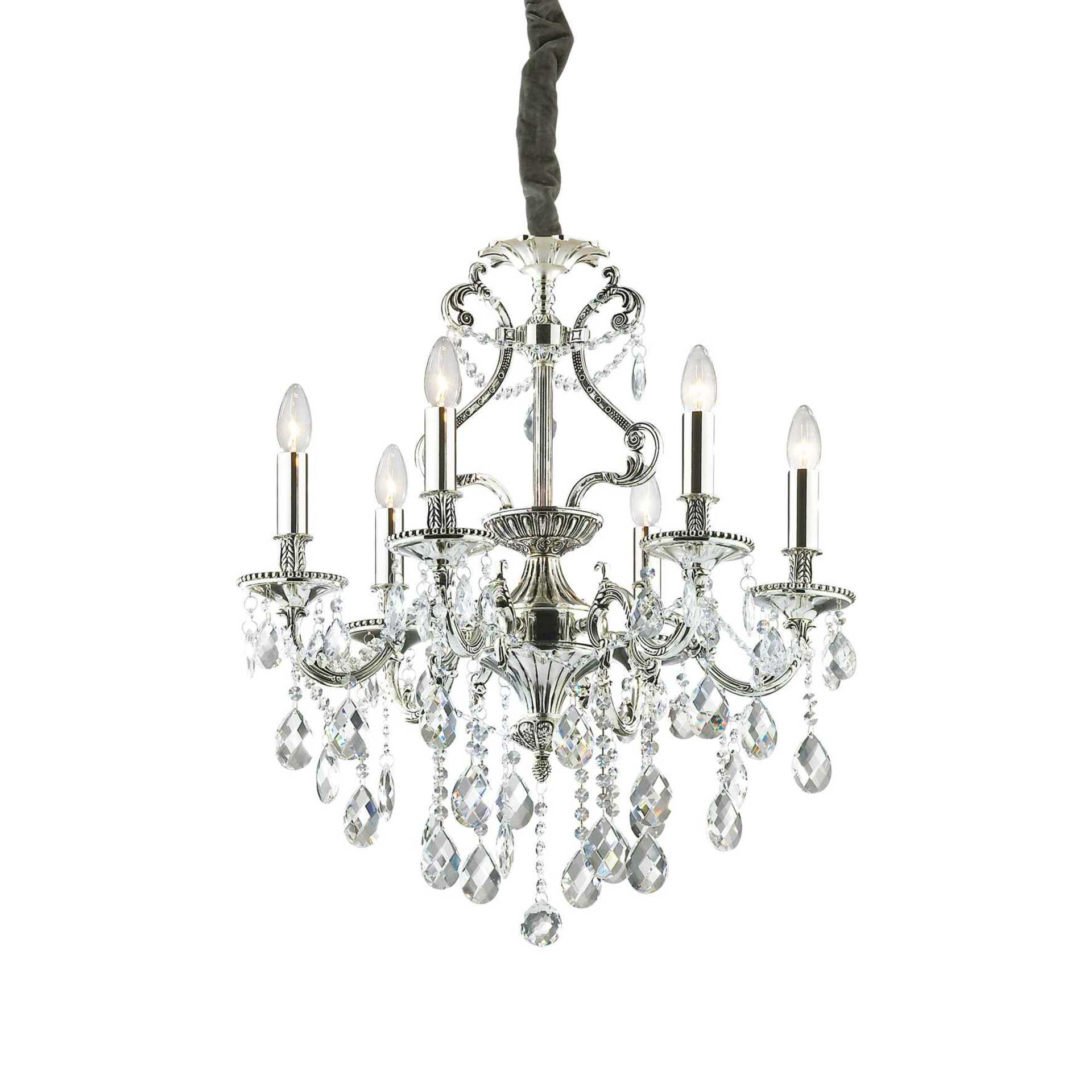 Ideal Lux GIOCONDA SP6 ARGENTO SVÍTIDLO ZÁVĚSNÉ 044927