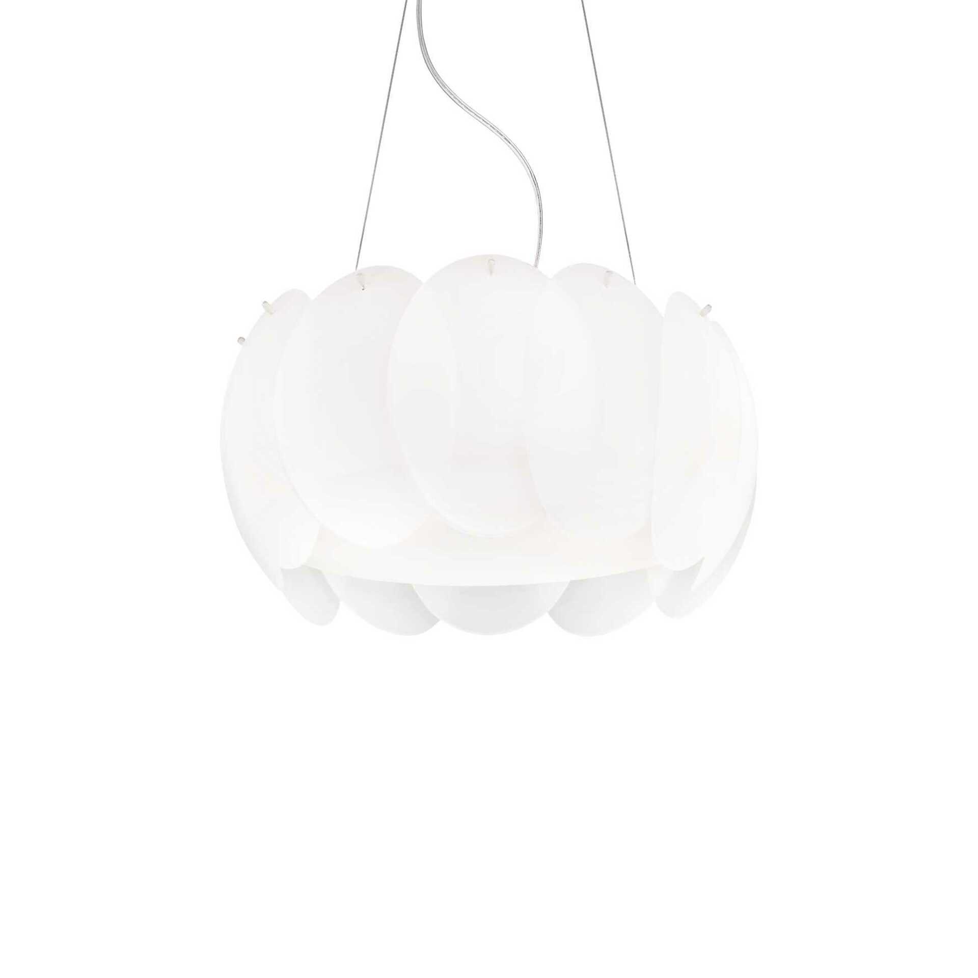 Ideal Lux OVALINO SP5 BIANCO SVÍTIDLO ZÁVĚSNÉ 074139