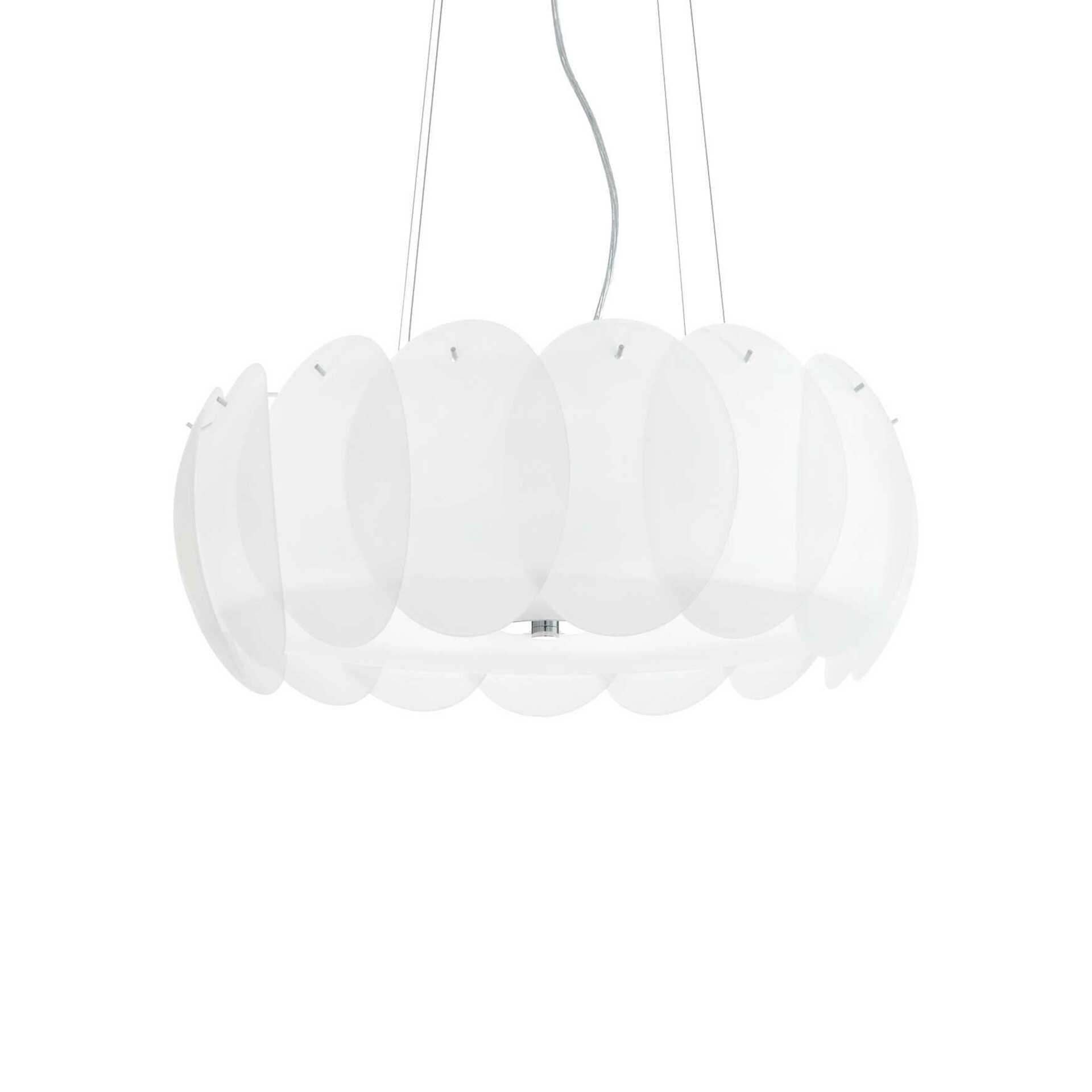 Ideal Lux OVALINO SP8 BIANCO SVÍTIDLO ZÁVĚSNÉ 090481