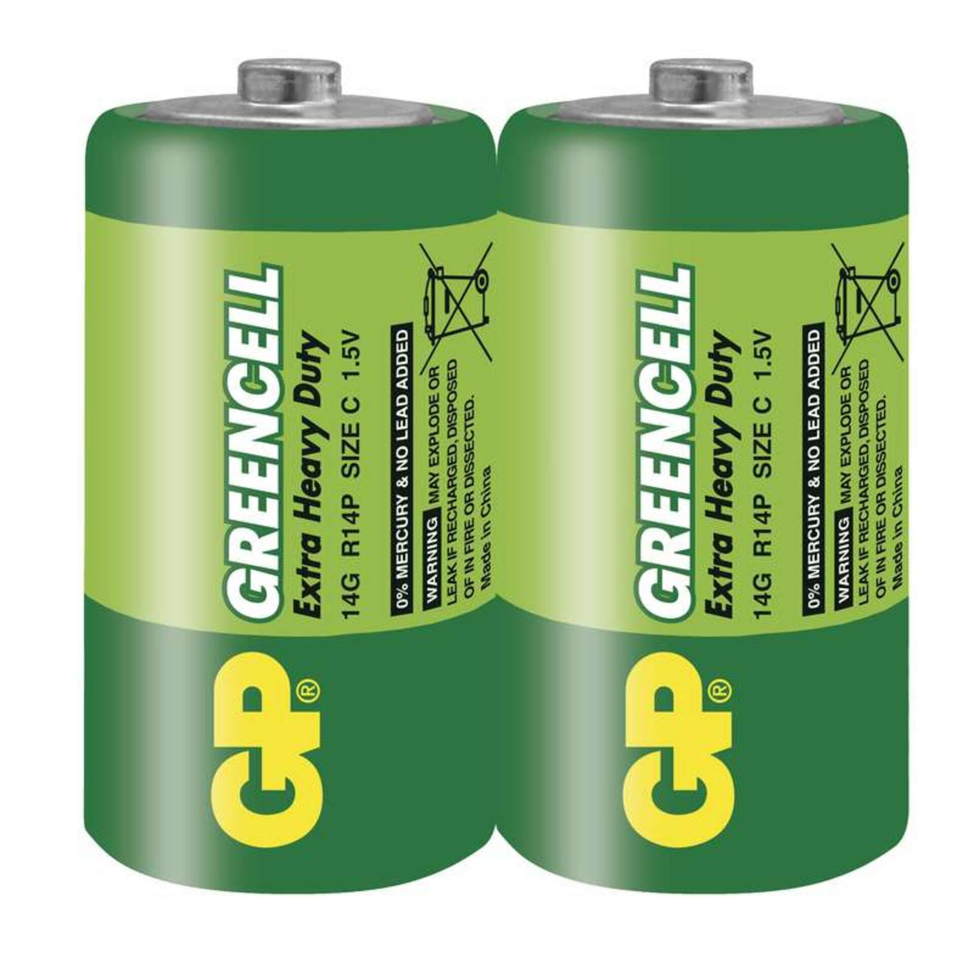 GP Batteries GP Zinkochloridová baterie GP Greencell R14 (C) fólie 1012302000