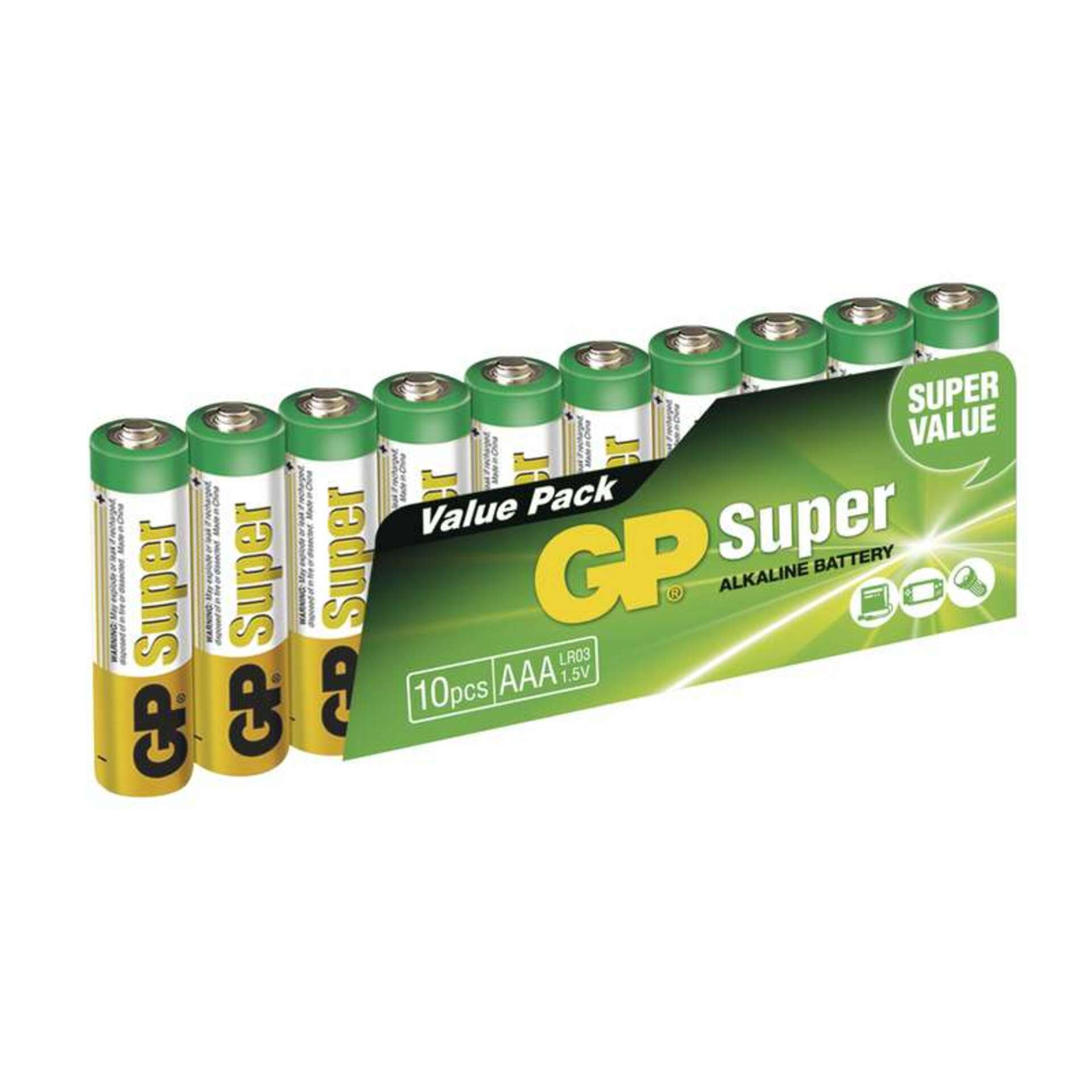 Levně GP Batteries GP Alkalická baterie GP Super LR03 (AAA) fólie 1013100102