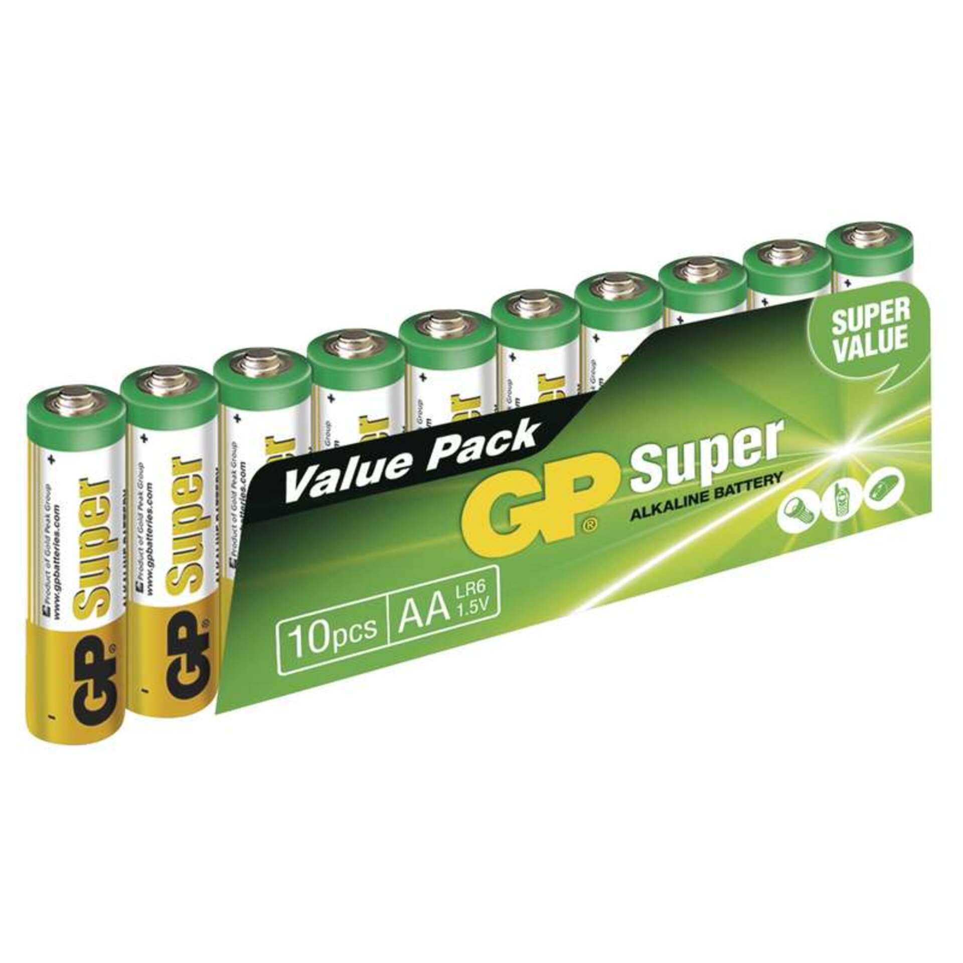 Levně GP Batteries GP Alkalická baterie GP Super LR6 (AA) fólie 1013200102