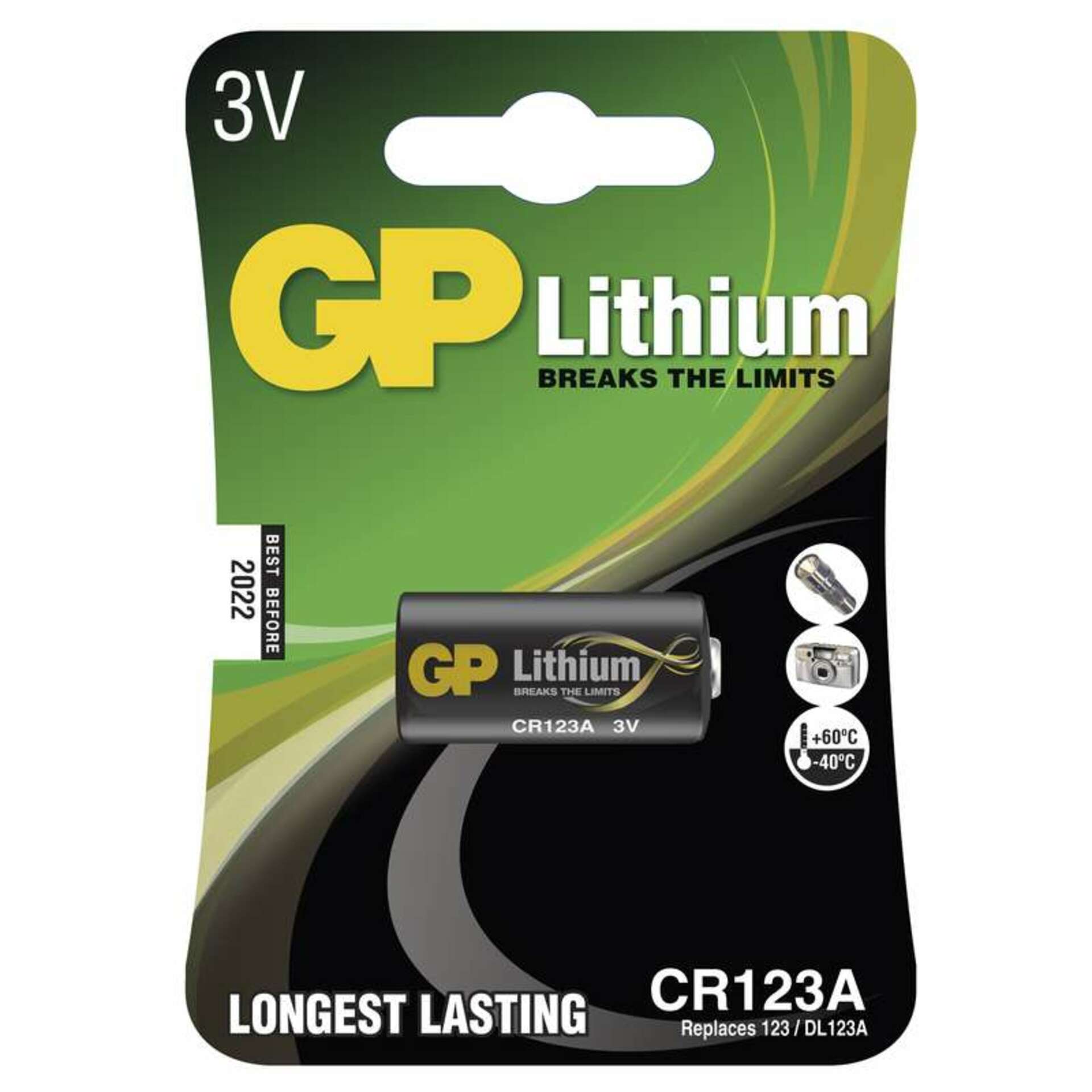 Levně GP Batteries GP Foto lithiová baterie GP CR123A, blistr 1022000111