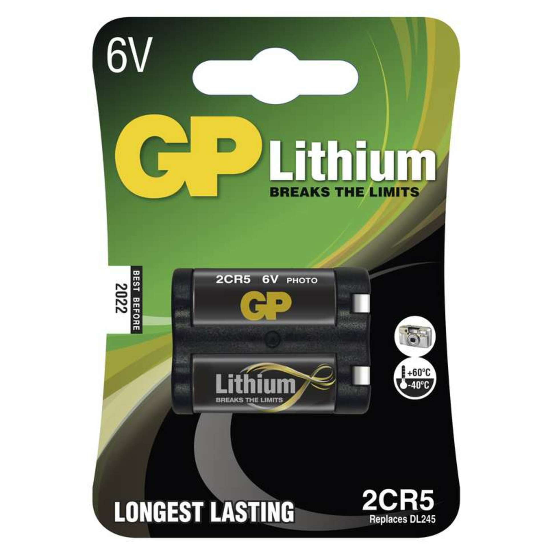 Levně GP Batteries GP Foto lithiová baterie GP 2CR5, blistr 1022000511