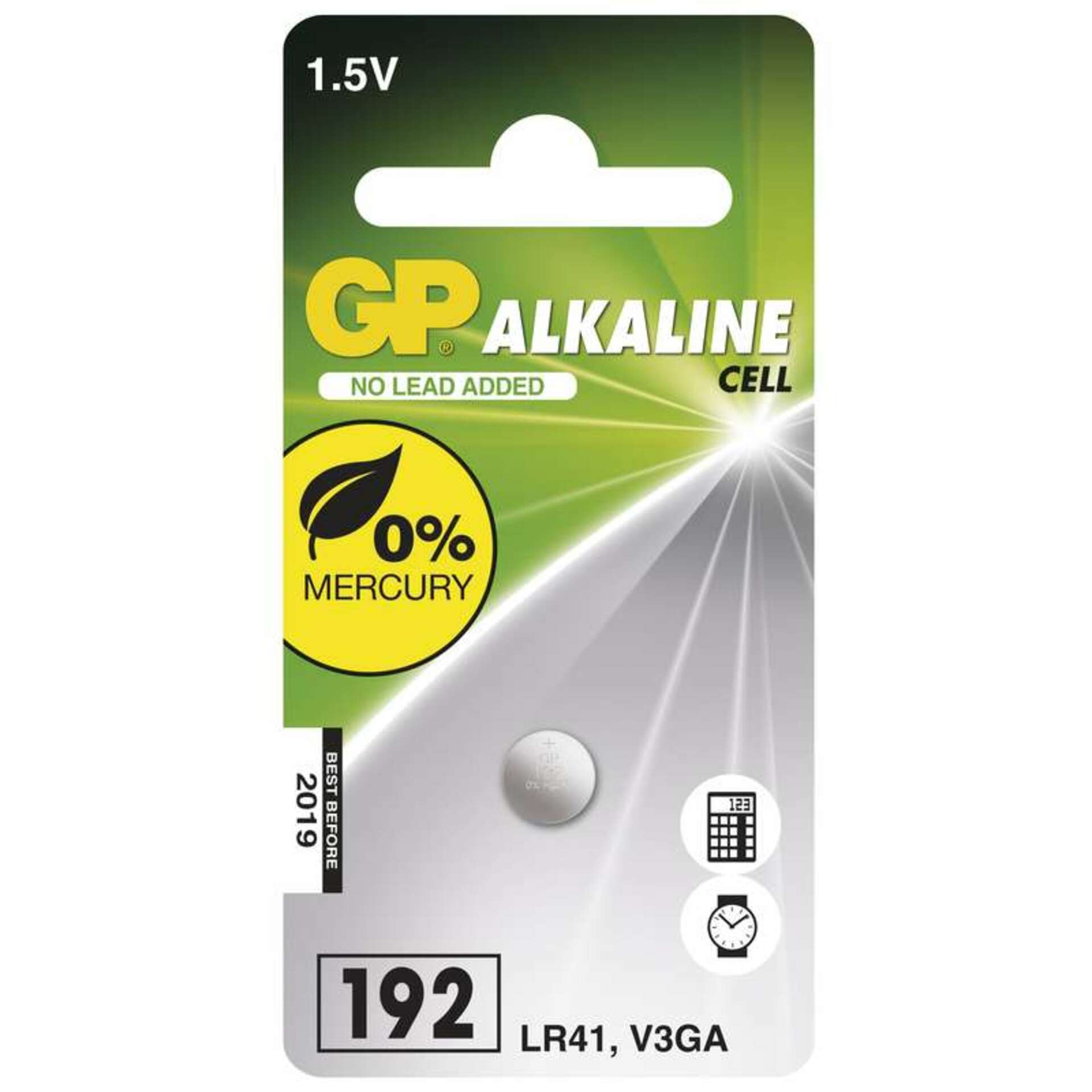 Levně GP Batteries GP Alkalická knoflíková baterie GP LR41 (192F), blistr 1041019211