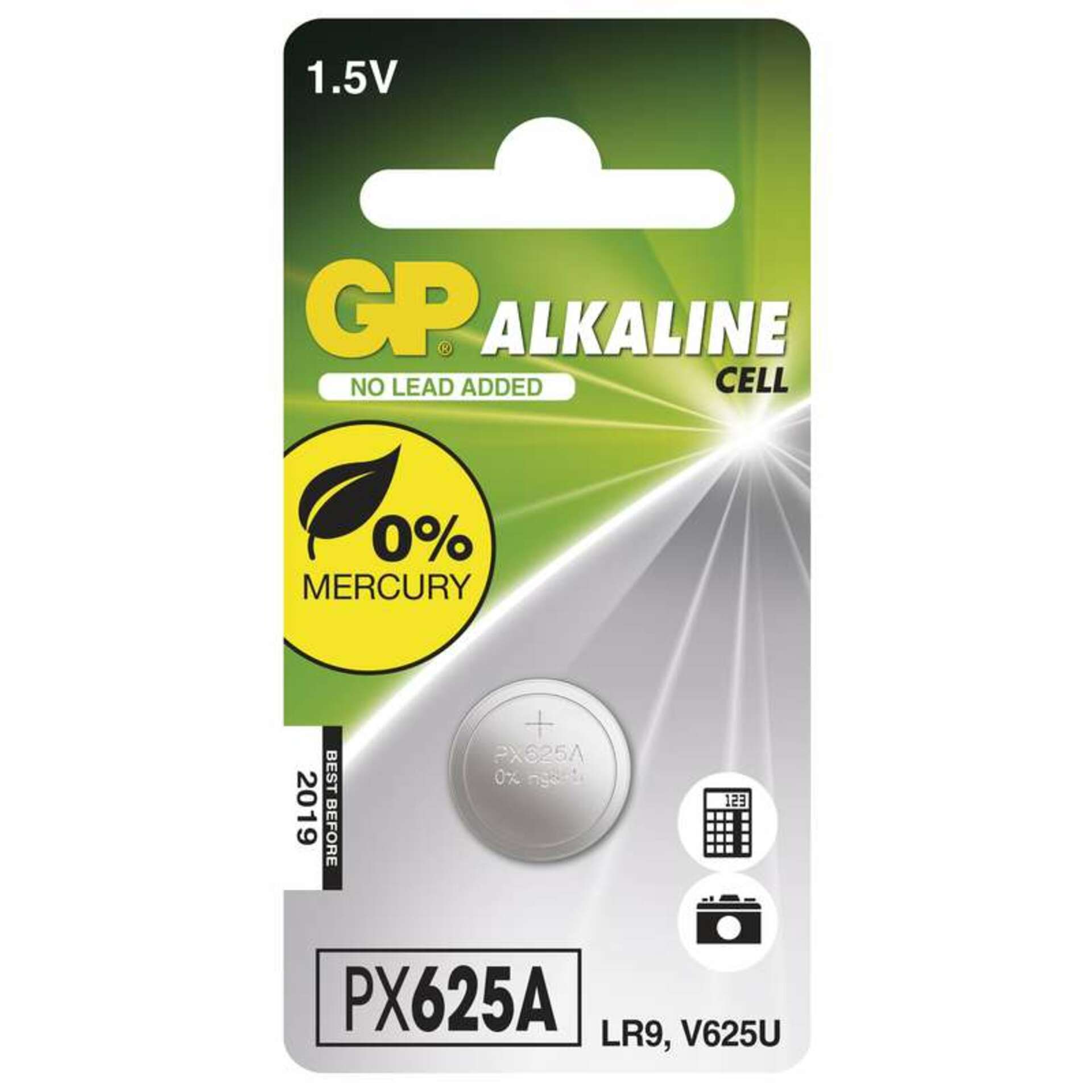 Levně GP Batteries GP Alkalická knoflíková baterie GP LR9 625AF, blistr 1041062511