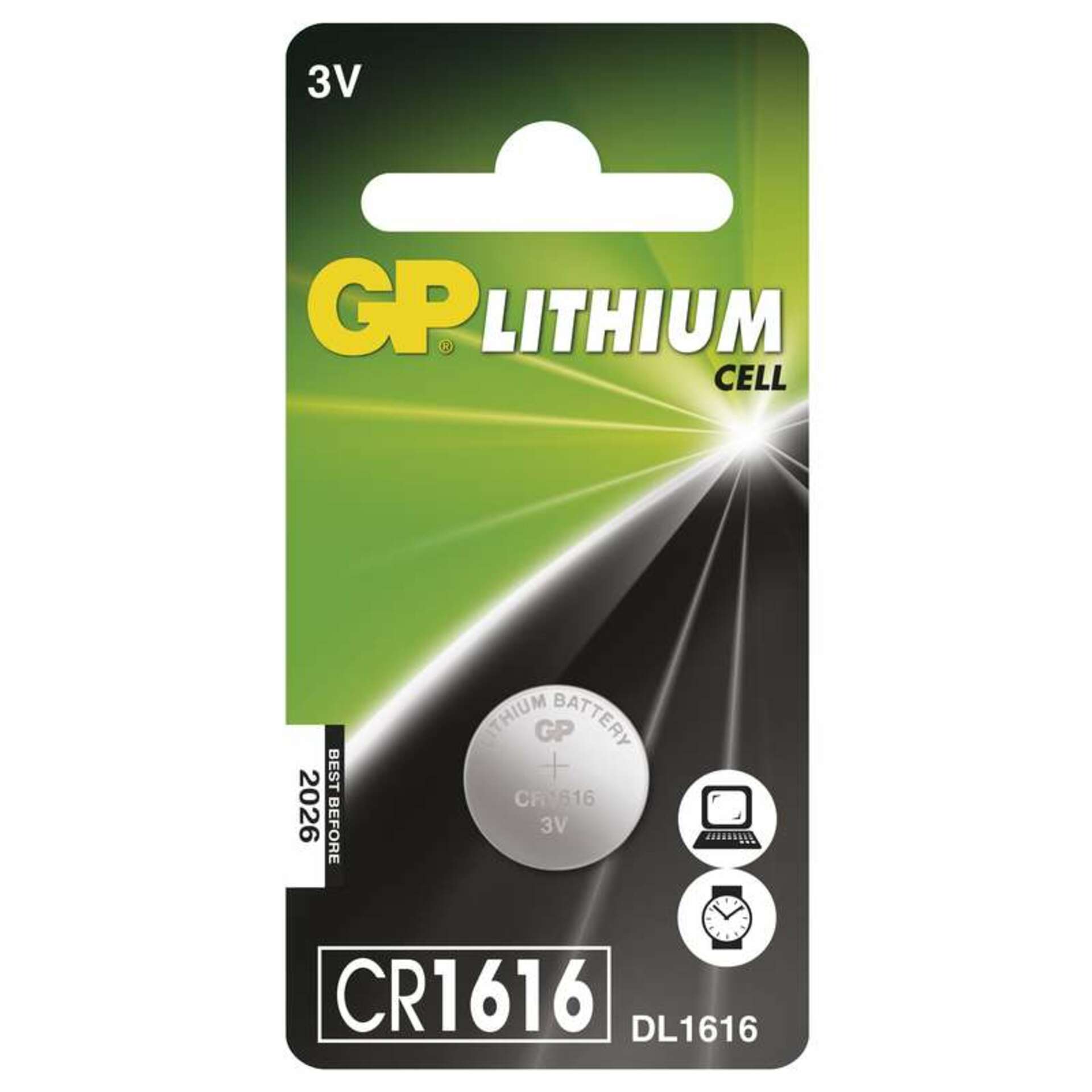 GP Batteries GP Lithiová knoflíková baterie GP CR1616, blistr 1042161611