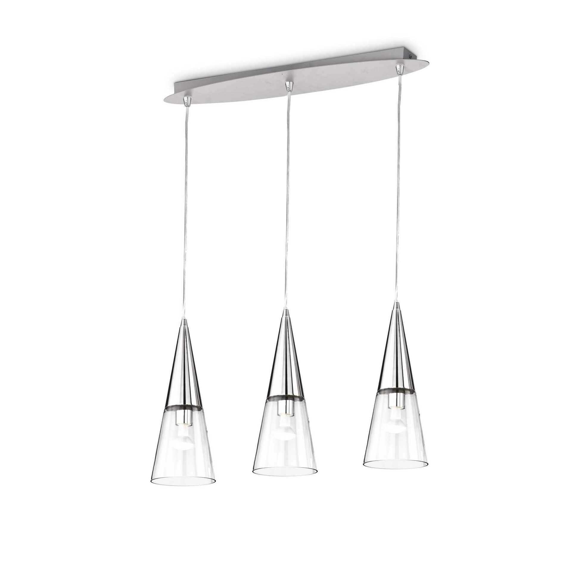 Závěsné svítidlo Ideal Lux Cono SB3 cromo 112367 chromové 3x40W  