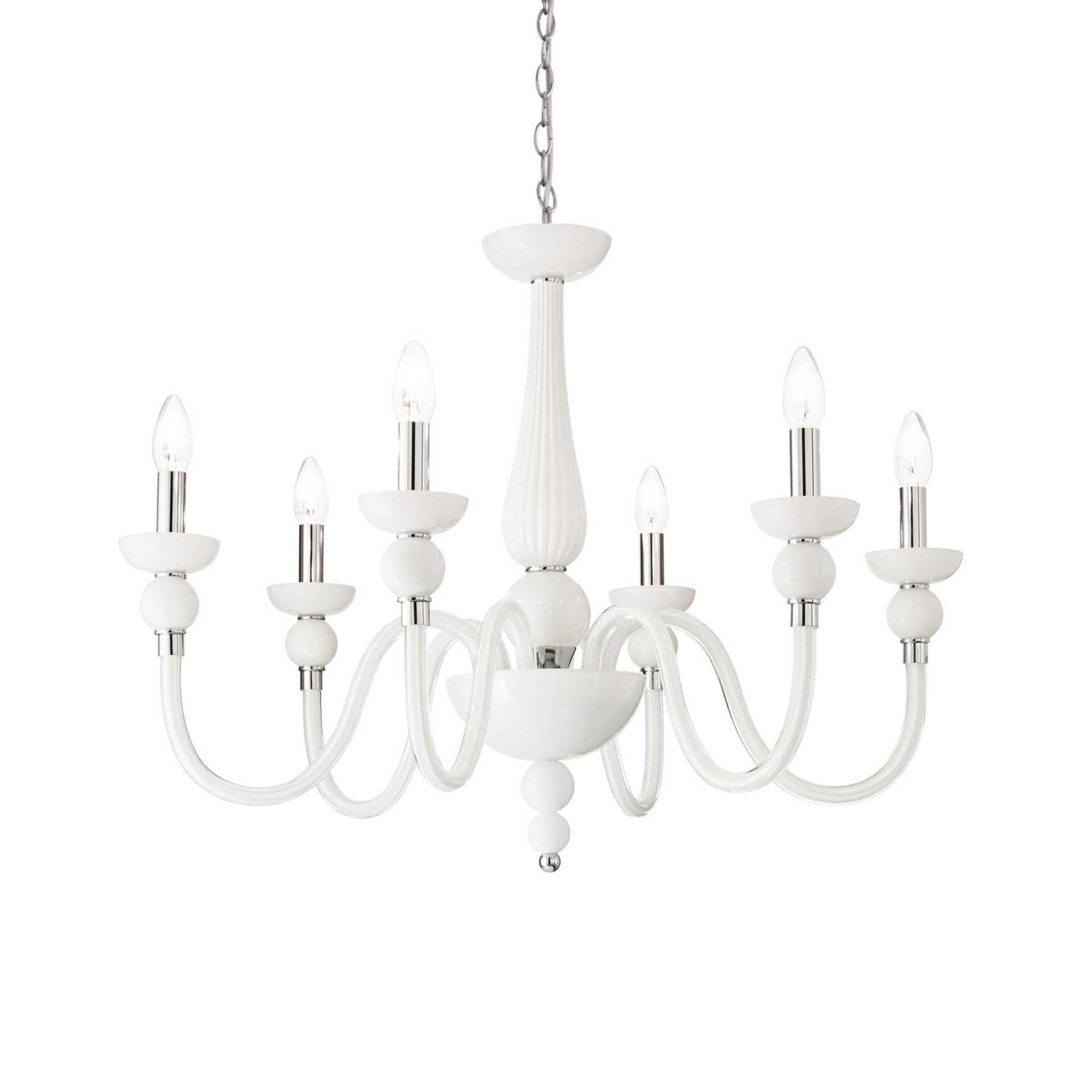 Levně Závěsný lustr Ideal Lux Camelia SP6 bianco 113678 bílý