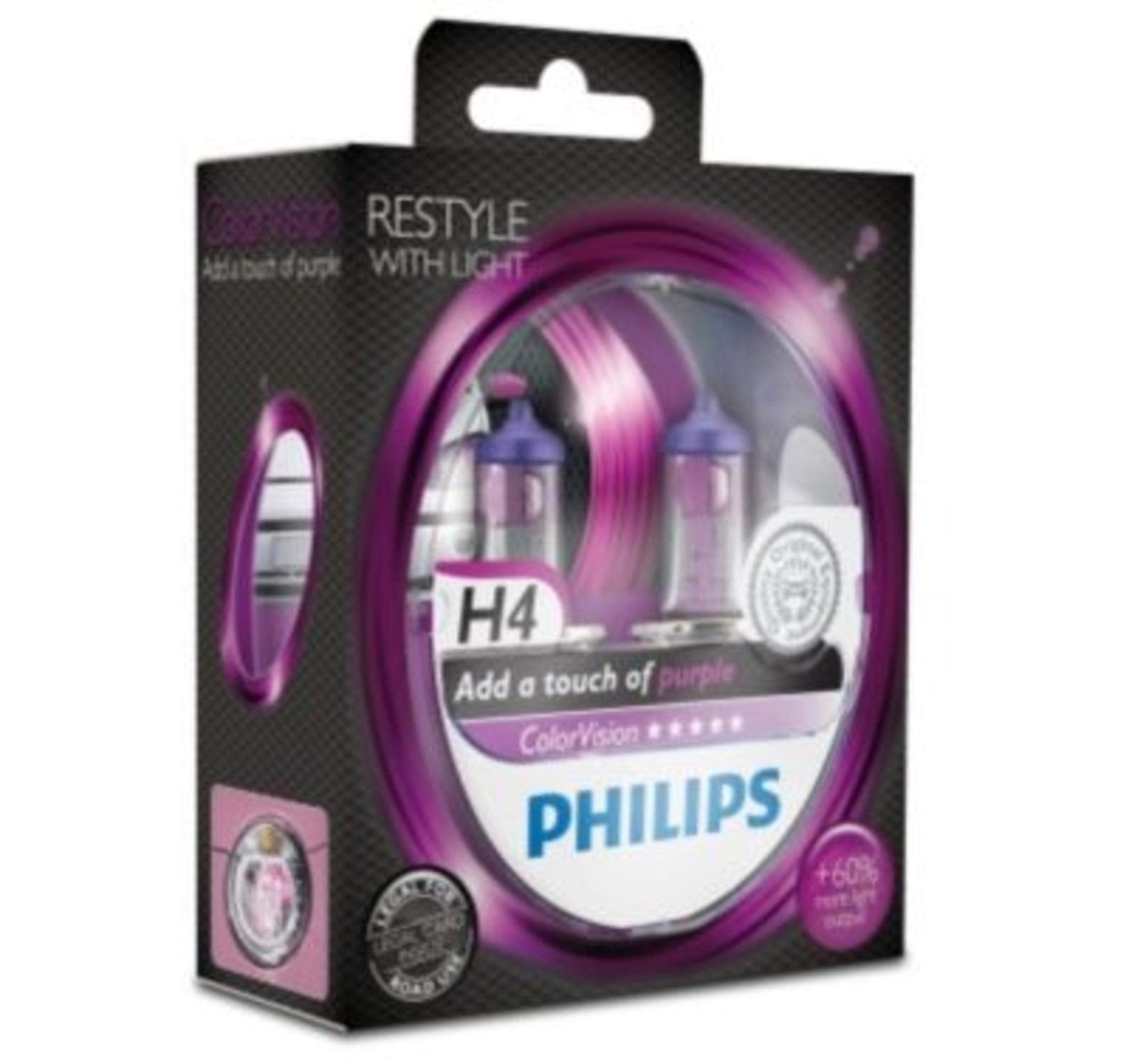 Levně Philips H4 ColorVision Purple 12V 12342CVPPS2