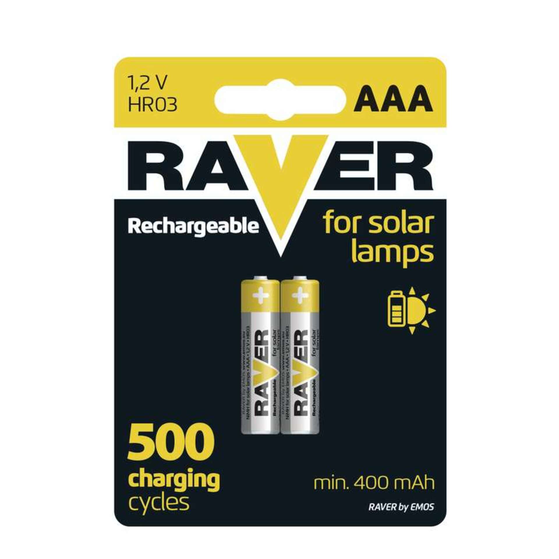 Levně Nabíjecí baterie RAVER HR03 (AAA), blistr