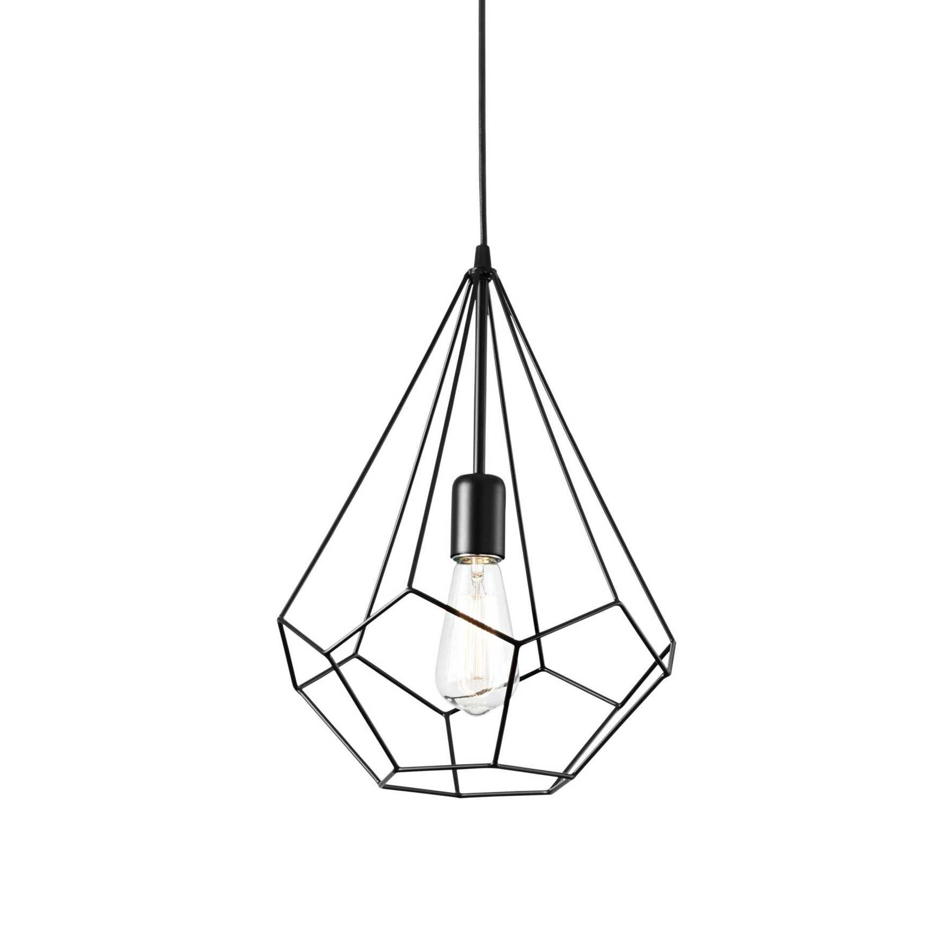 Závěsné svítidlo Ideal Lux Ampolla-3 SP1 nero 148175 černé 30cm