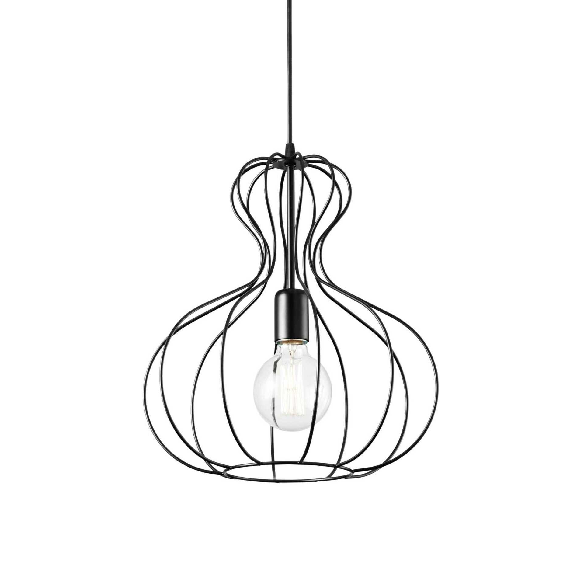 Závěsné svítidlo Ideal Lux SP1 Ampolla-1 SP1 148502 černé 35cm