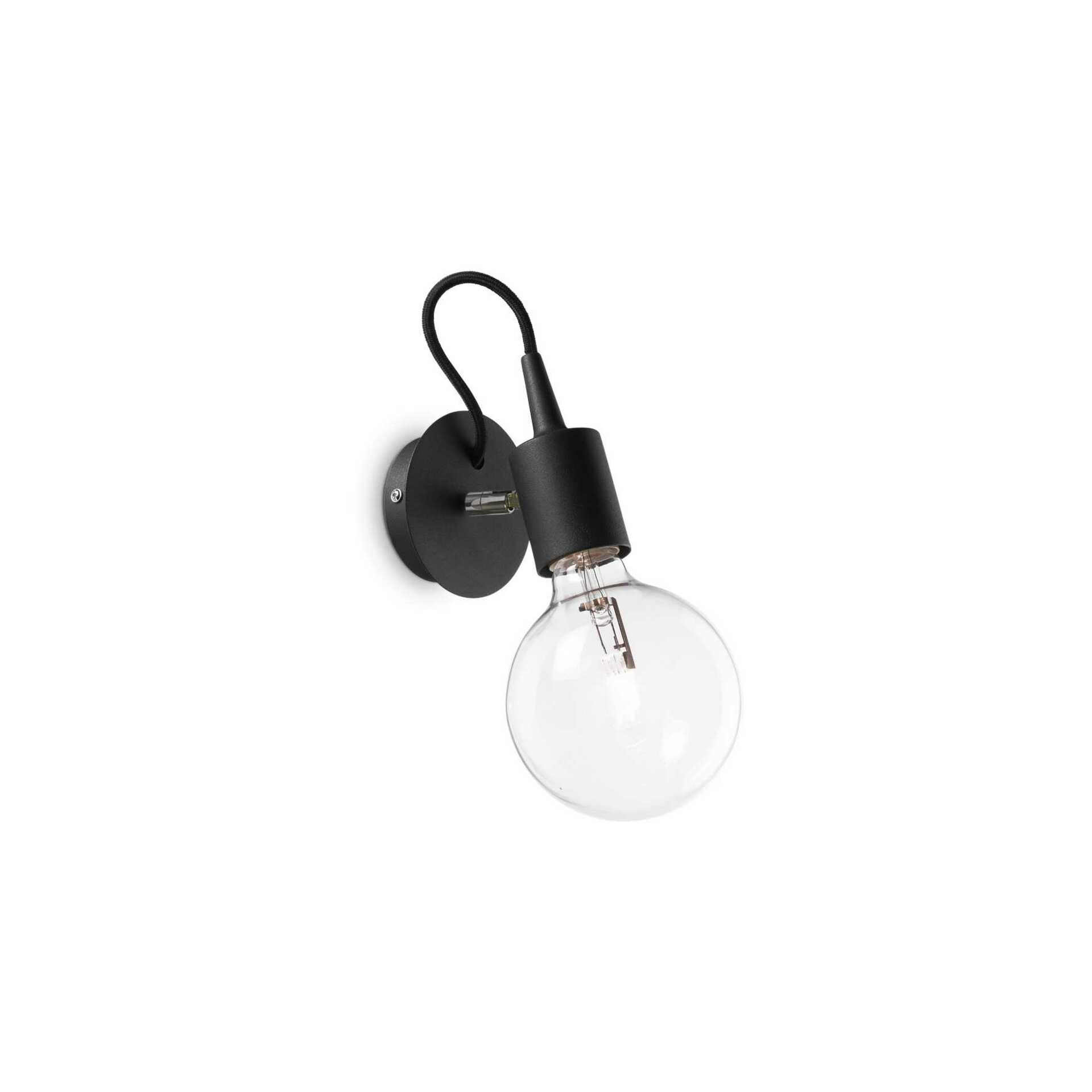 Nástěnné svítidlo Ideal Lux Edison AP1 nero 148908 černé