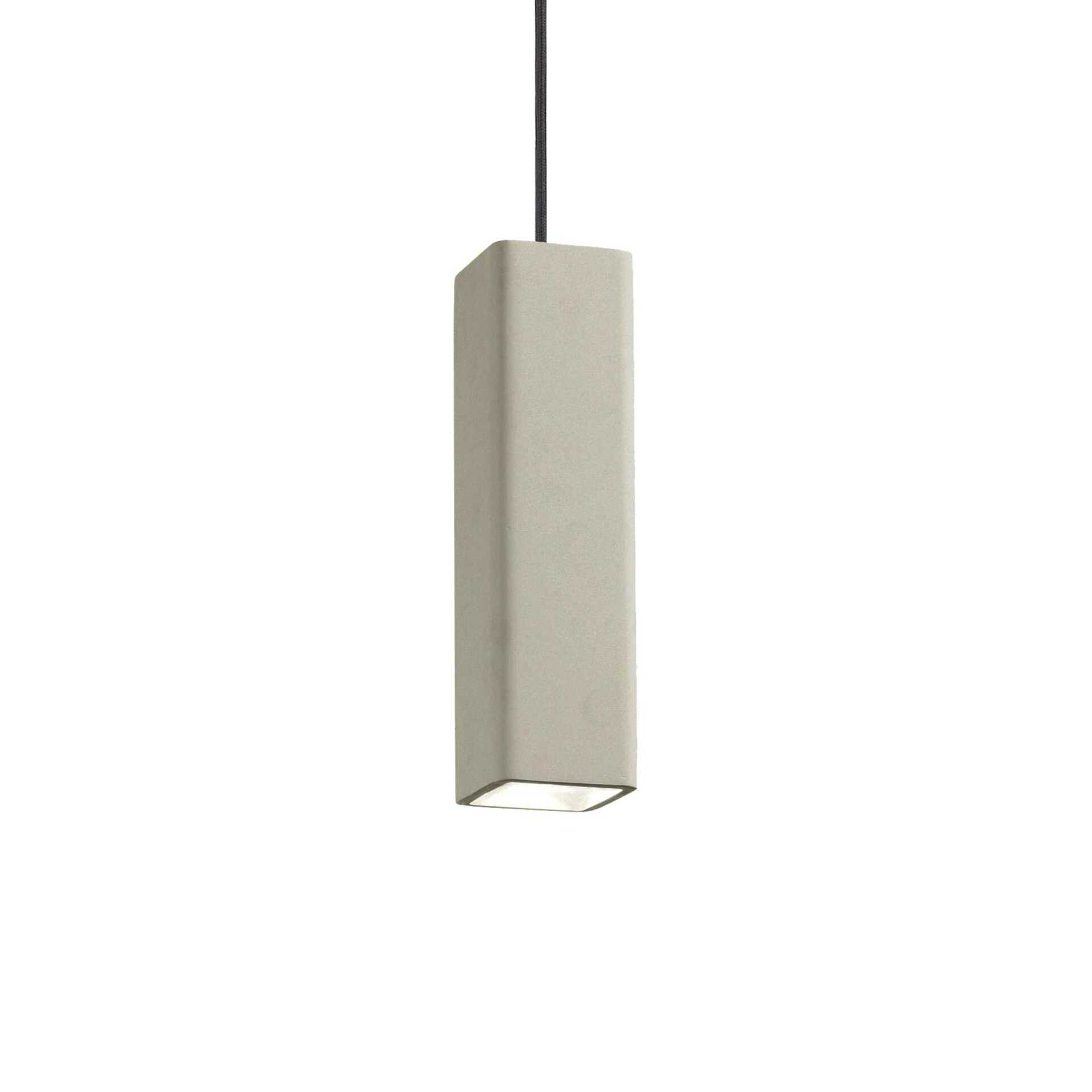 Závěsné svítidlo Ideal Lux Oak SP1 Square Cemento 150673 hranaté betonové