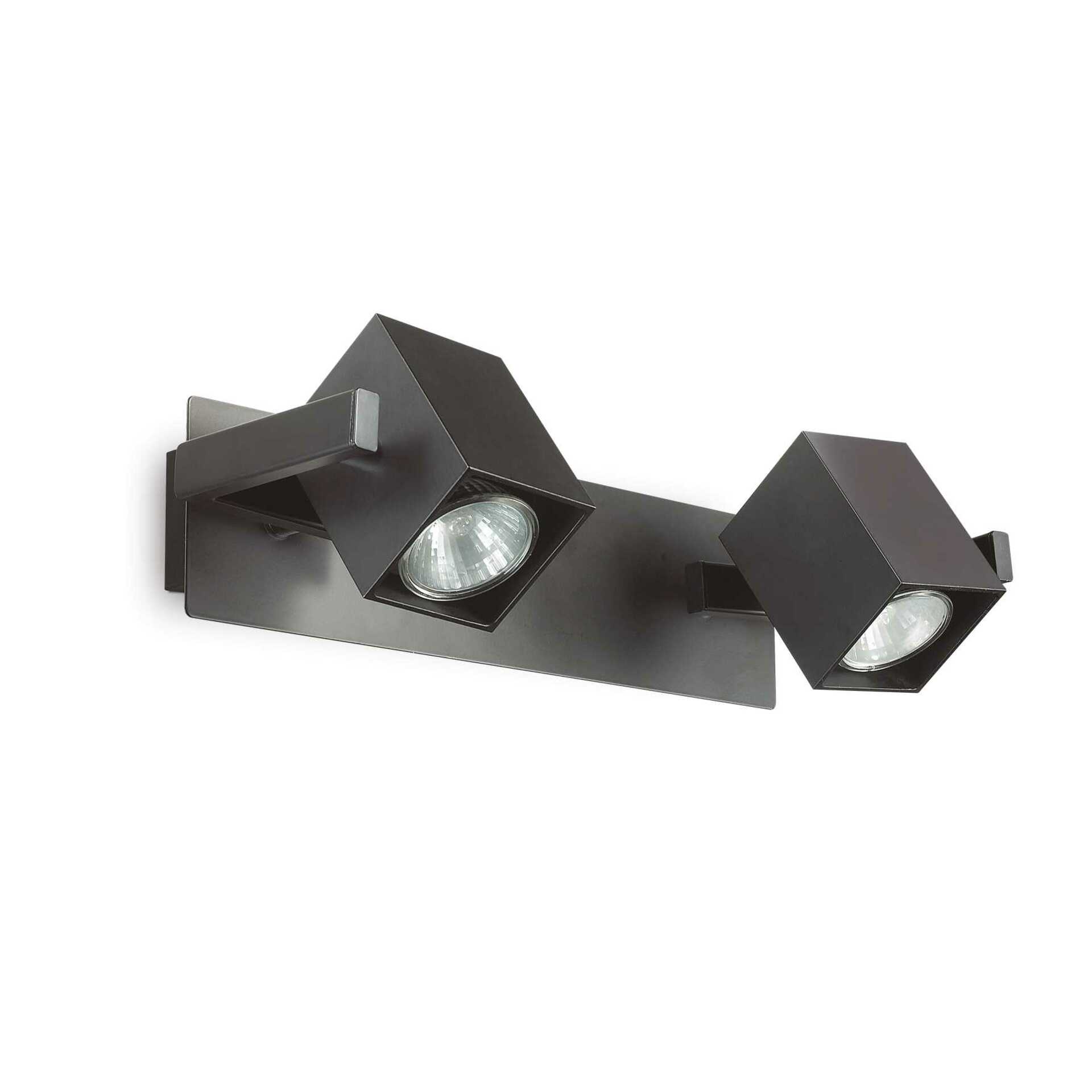Bodové stropní a nástěnné svítidlo Ideal Lux Mouse AP2 nero 156705 2x50W černé