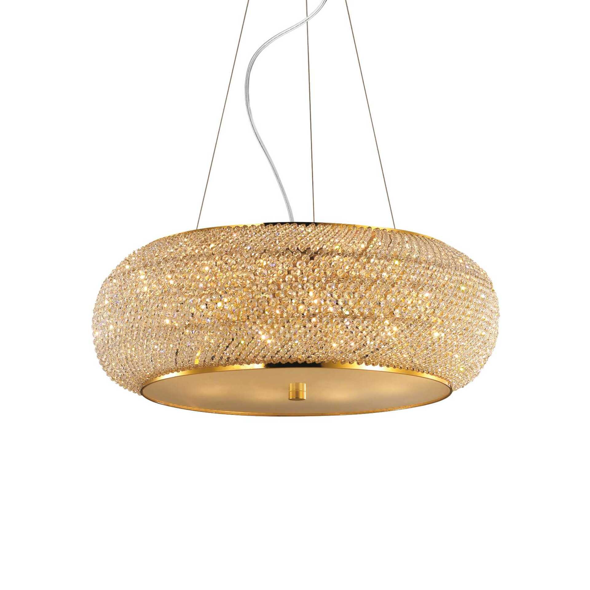 Závěsné svítidlo Ideal Lux Pasha SP14 oro 164984 E14 14x40W 65cm zlaté