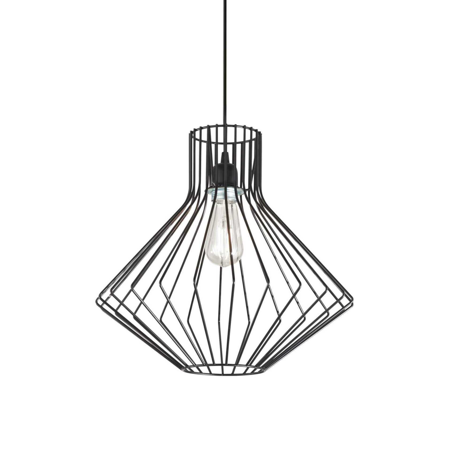 Závěsné svítidlo Ideal Lux Ampolla-4 SP1 nero 167497 černé 39,5cm