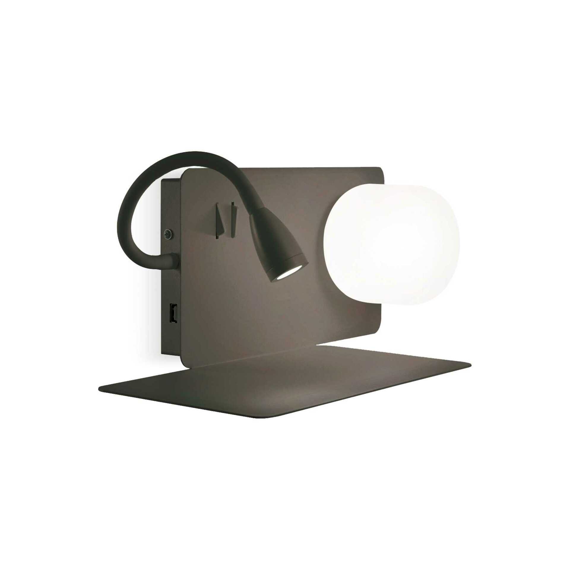 Levně LED Nástěnné svítidlo Ideal Lux Book-1 AP2 nero 174808 G9 1x28W černé levostranné