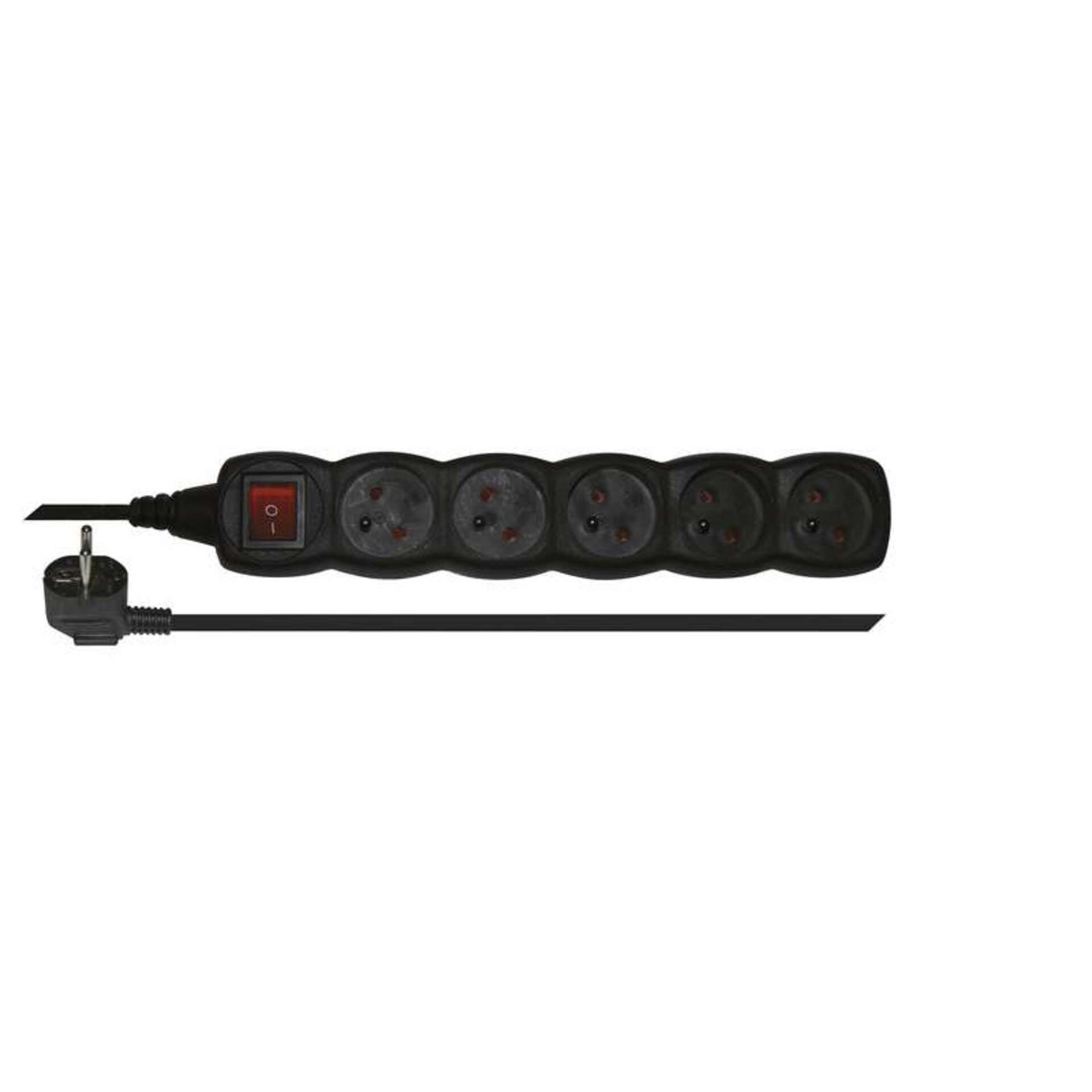 Levně EMOS Prodlužovací kabel černý s vypínačem 5 zásuvek 3m 1902350300