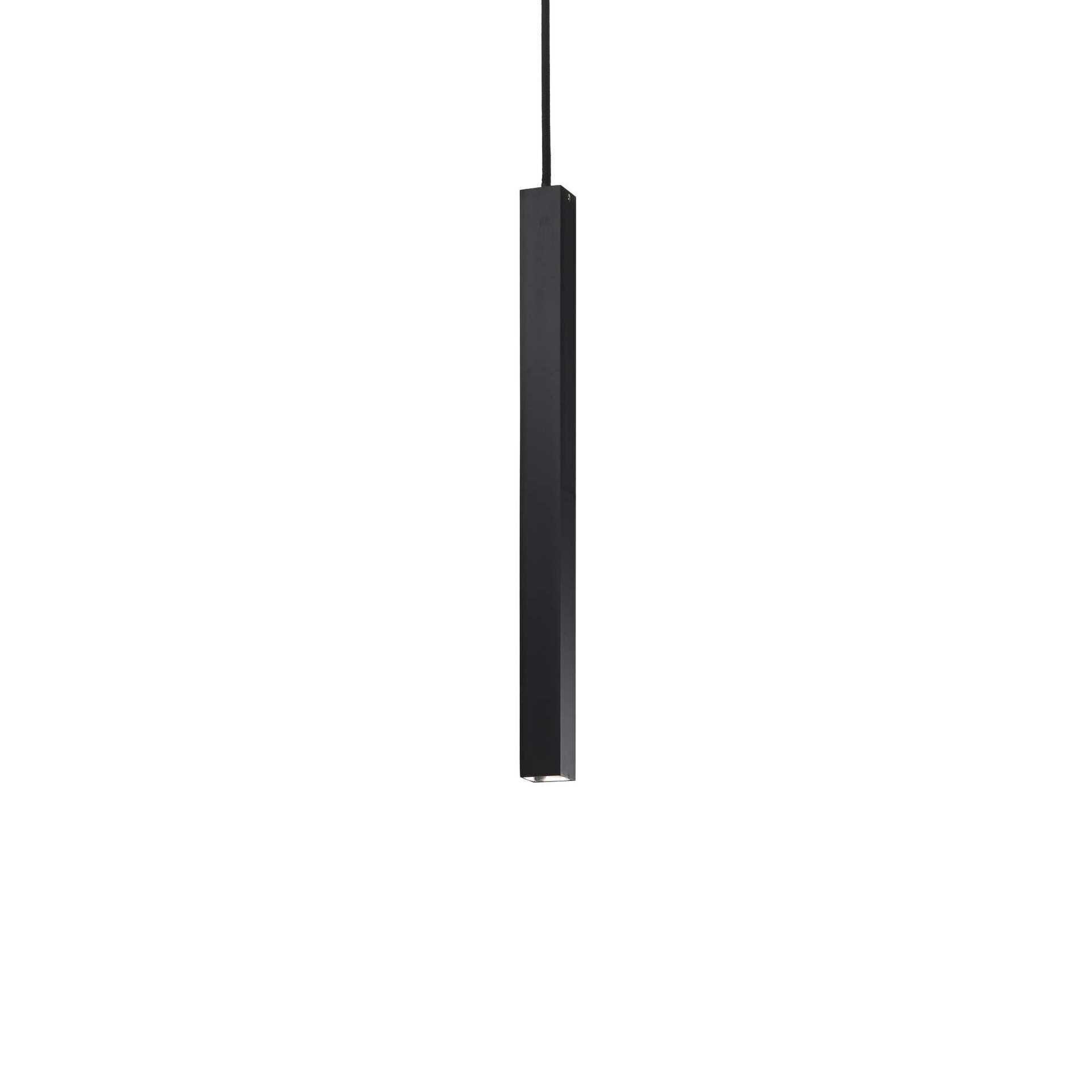 LED Závěsné svítidlo Ideal Lux Ultrathin SP1 Small Square Nero 194202 12W 760lm 40cm hranaté černé