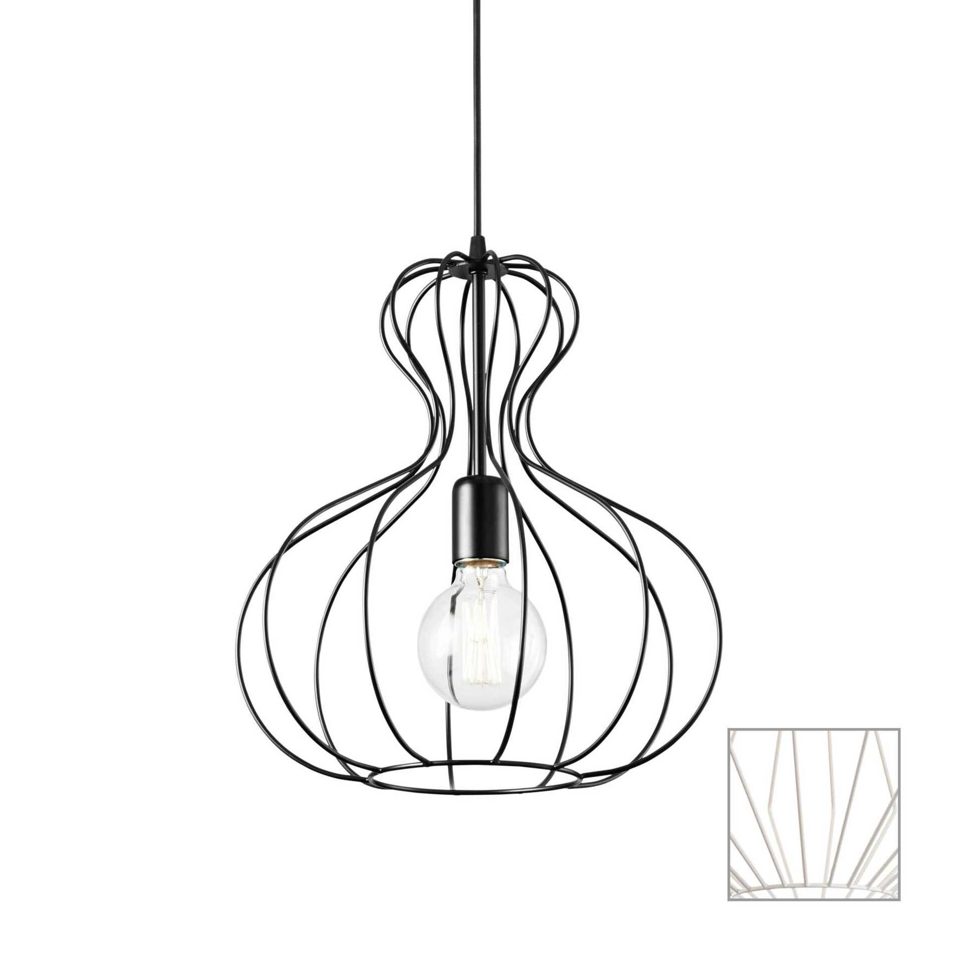 Závěsné svítidlo Ideal Lux Ampolla-1 SP1 bianco 194295 E27 1x60W 35cm bílé