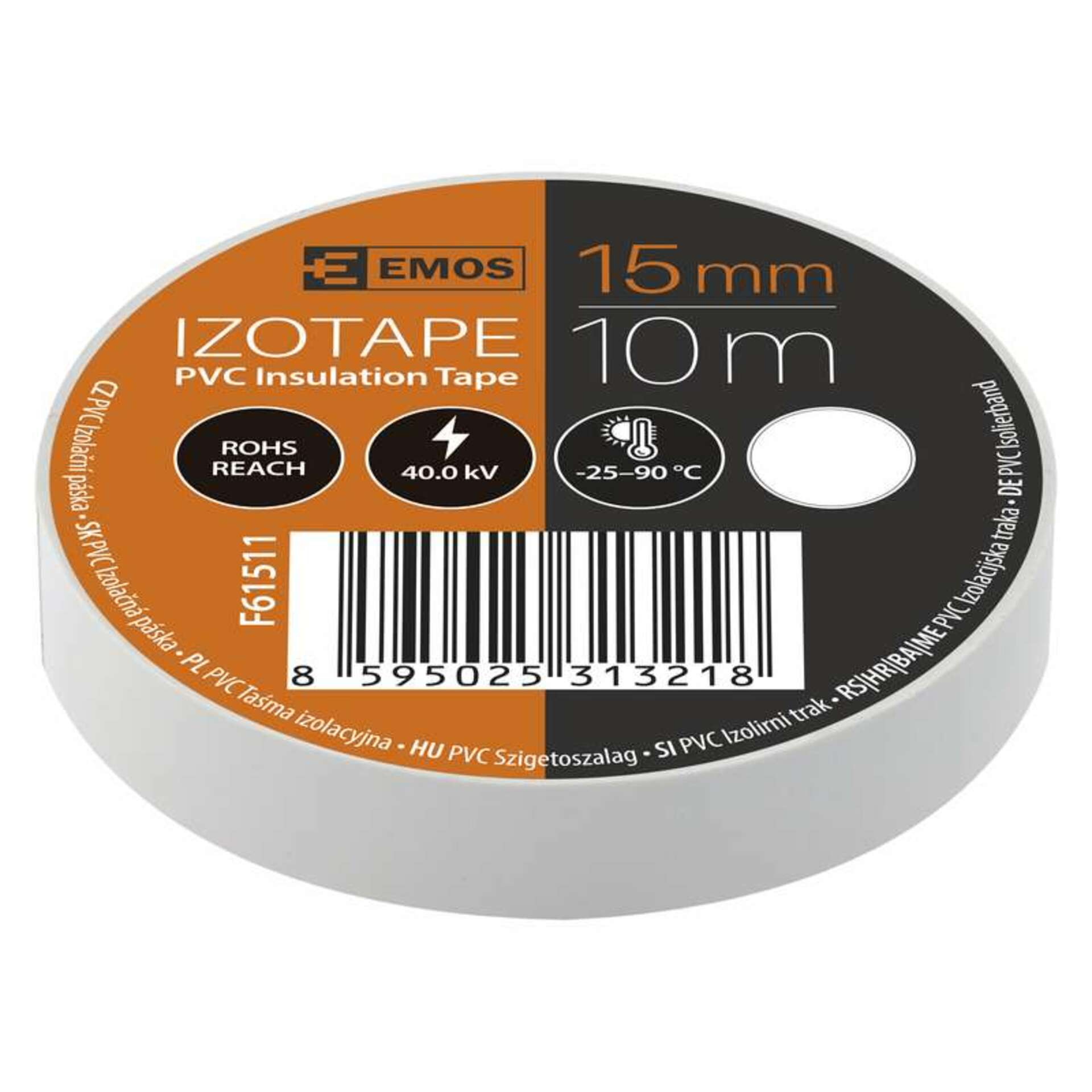 EMOS Izolační páska PVC 15mm / 10m bílá 2001151010