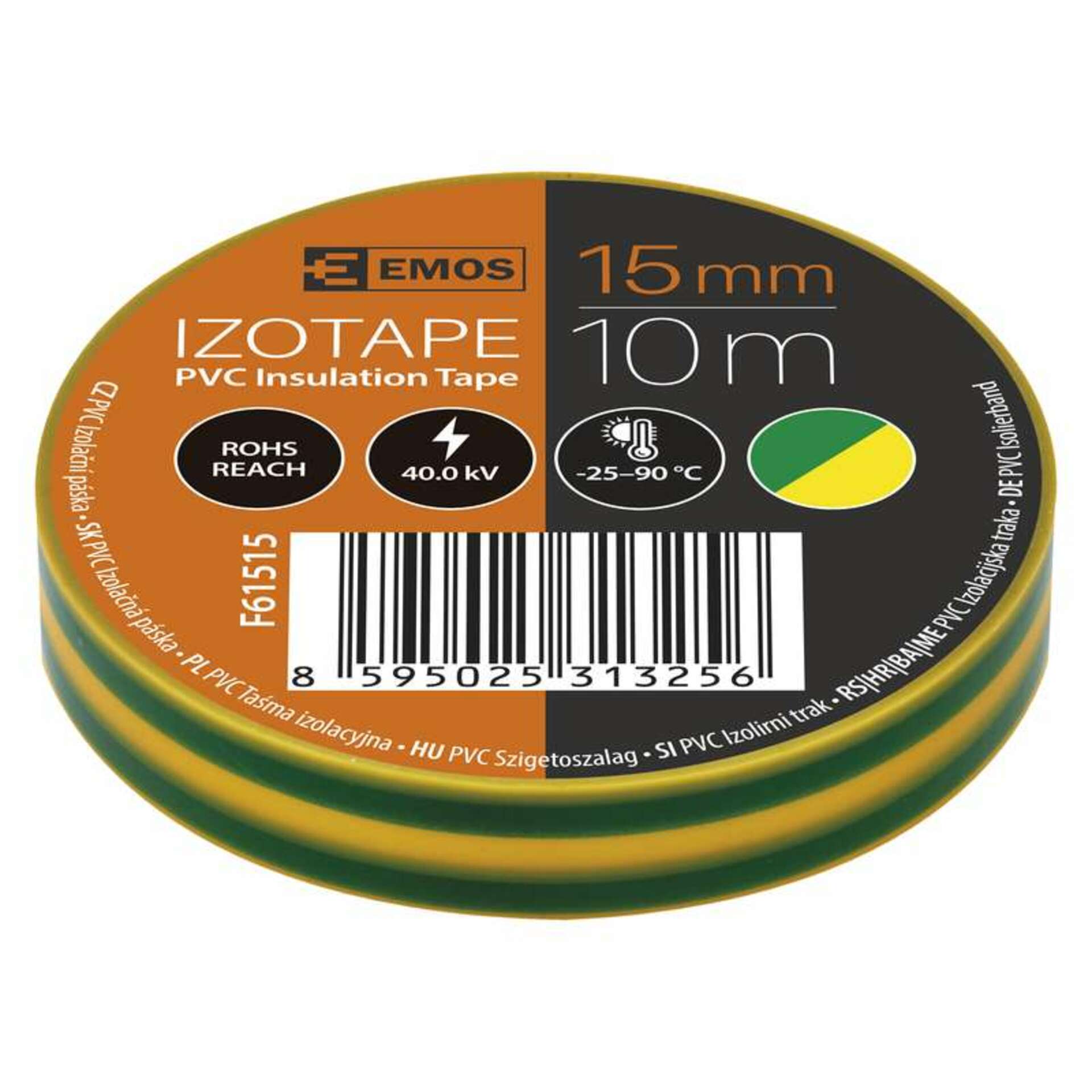 Levně EMOS Izolační páska PVC 15mm / 10m zelenožlutá 2001151050